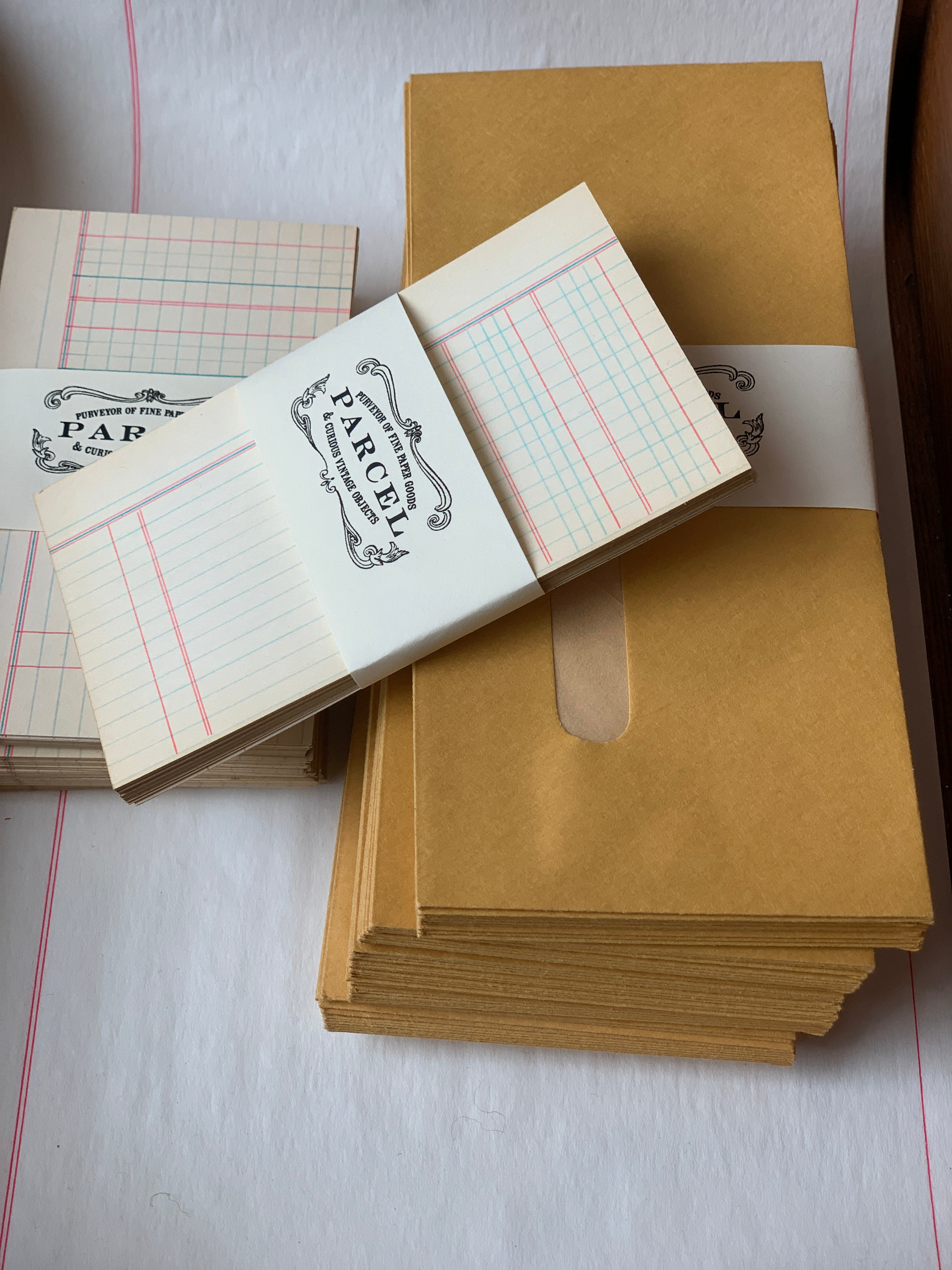 Vintage Ledger Index Cards