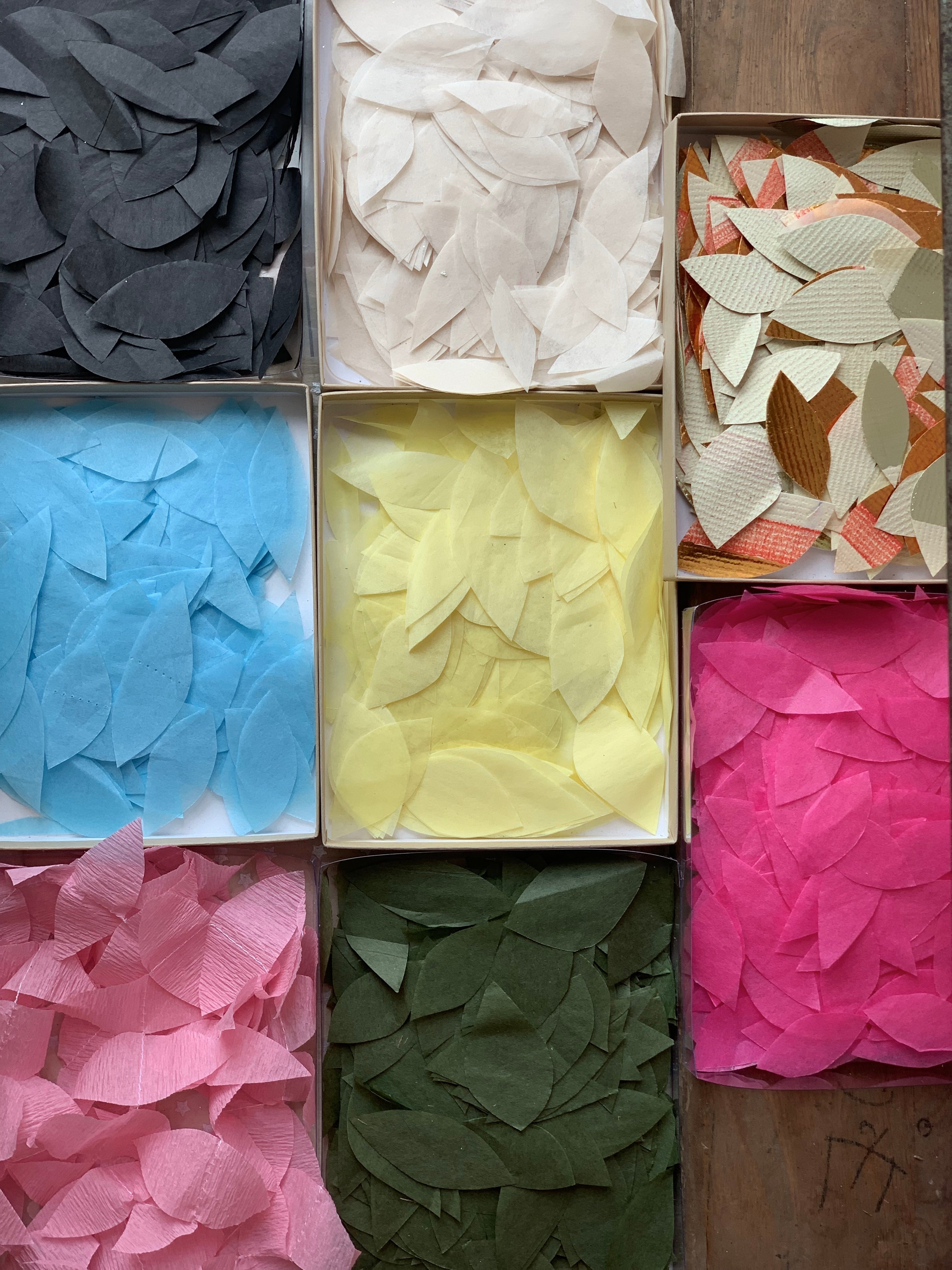 Stitched Paper Teardrop Garlands
