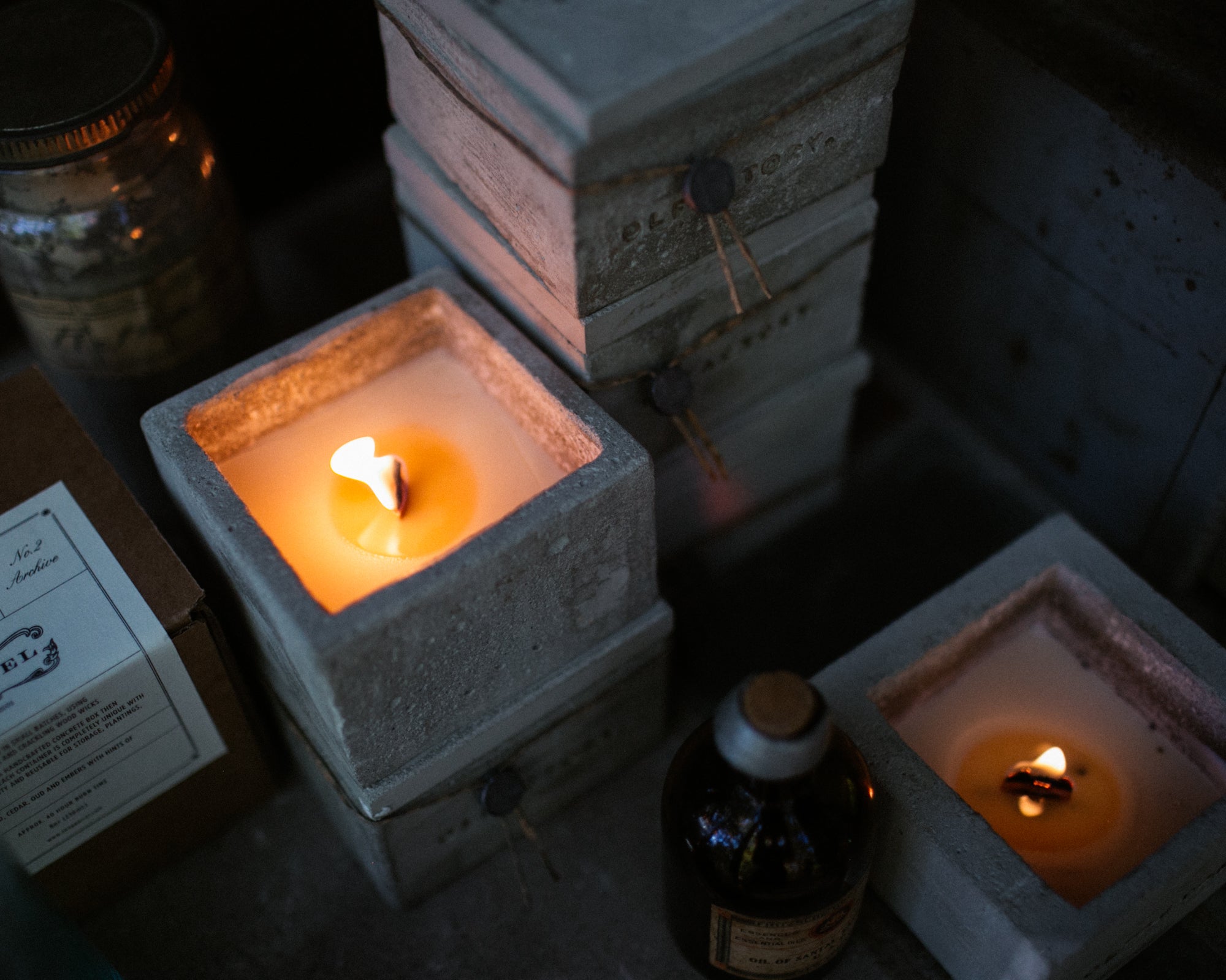 No. 3: Nostalgia Parcel Olfactory Scented Candle in Concrete Vessel