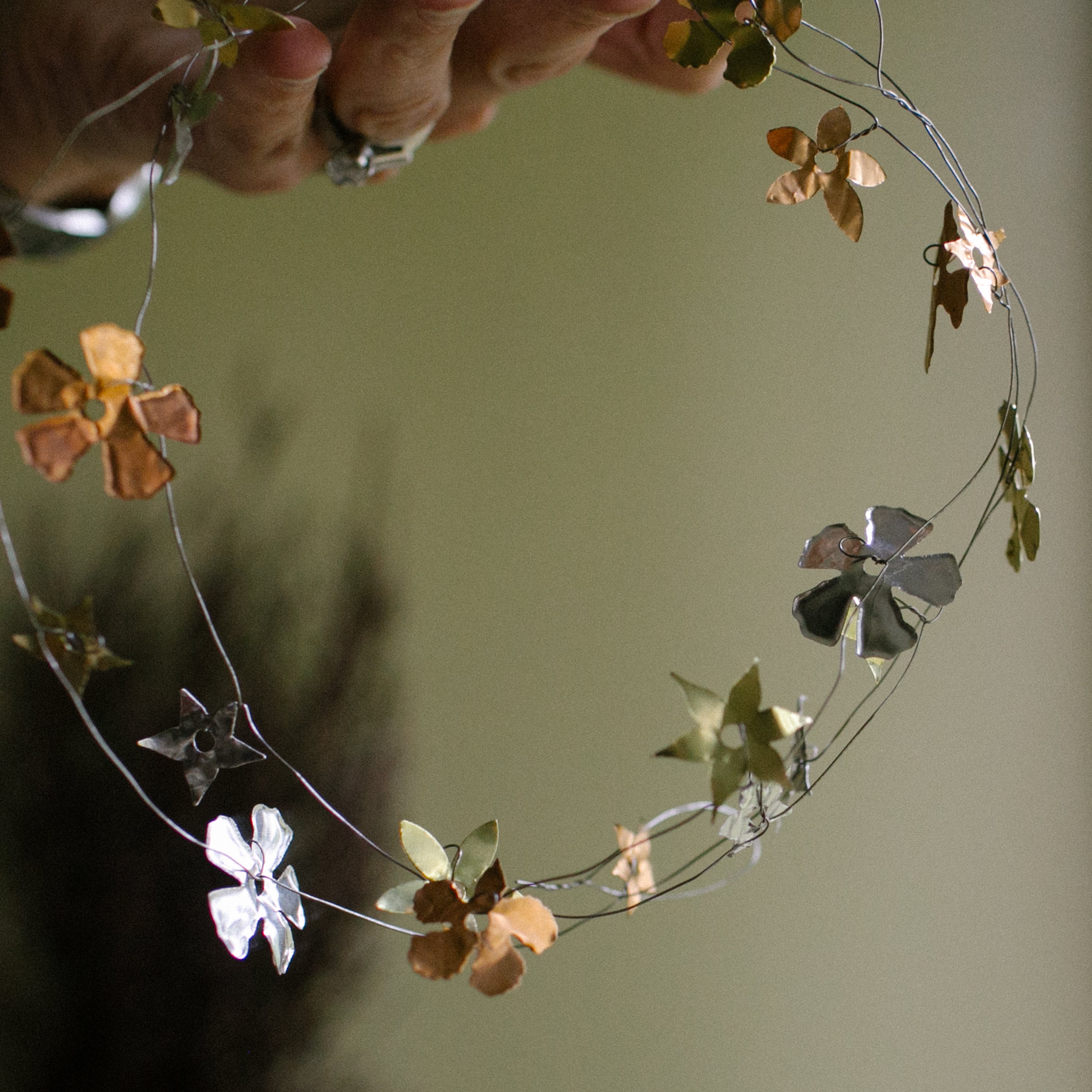 Delicate Metallic Botanical Garland