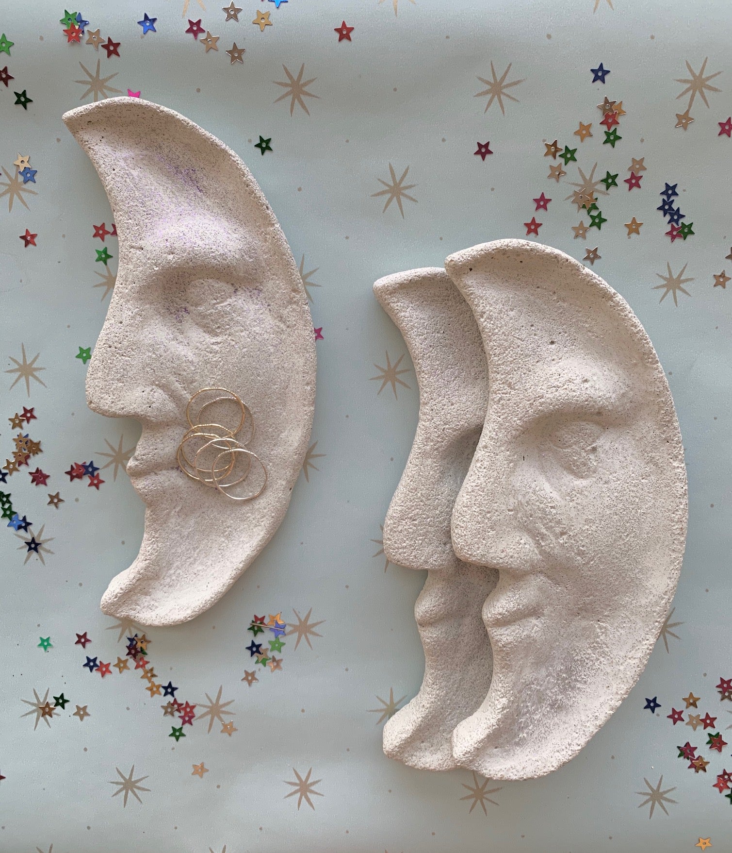 Moon Face Concrete Trinket Dish - Made to Order - PARCEL