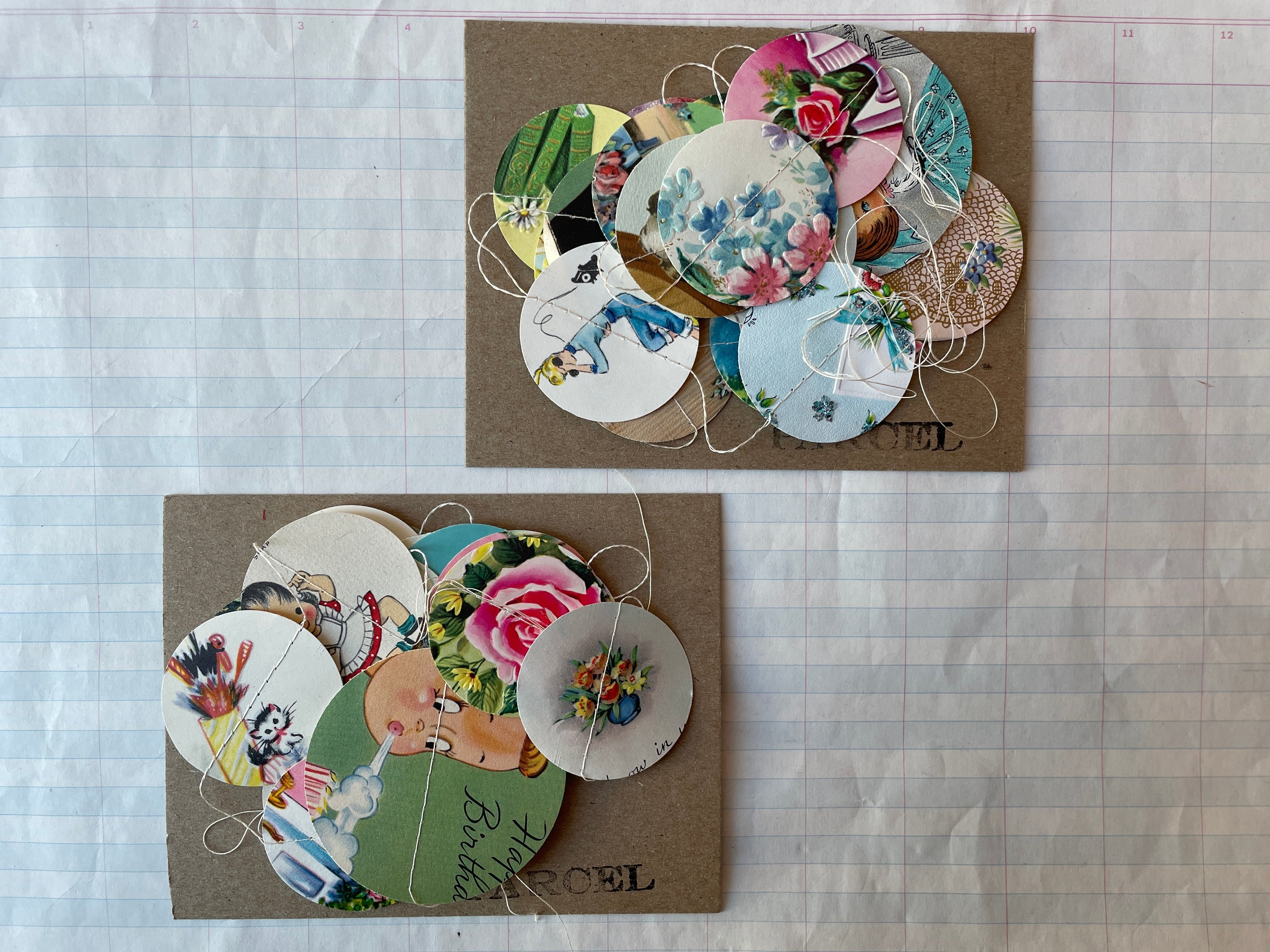 Vintage Greeting Card Garland