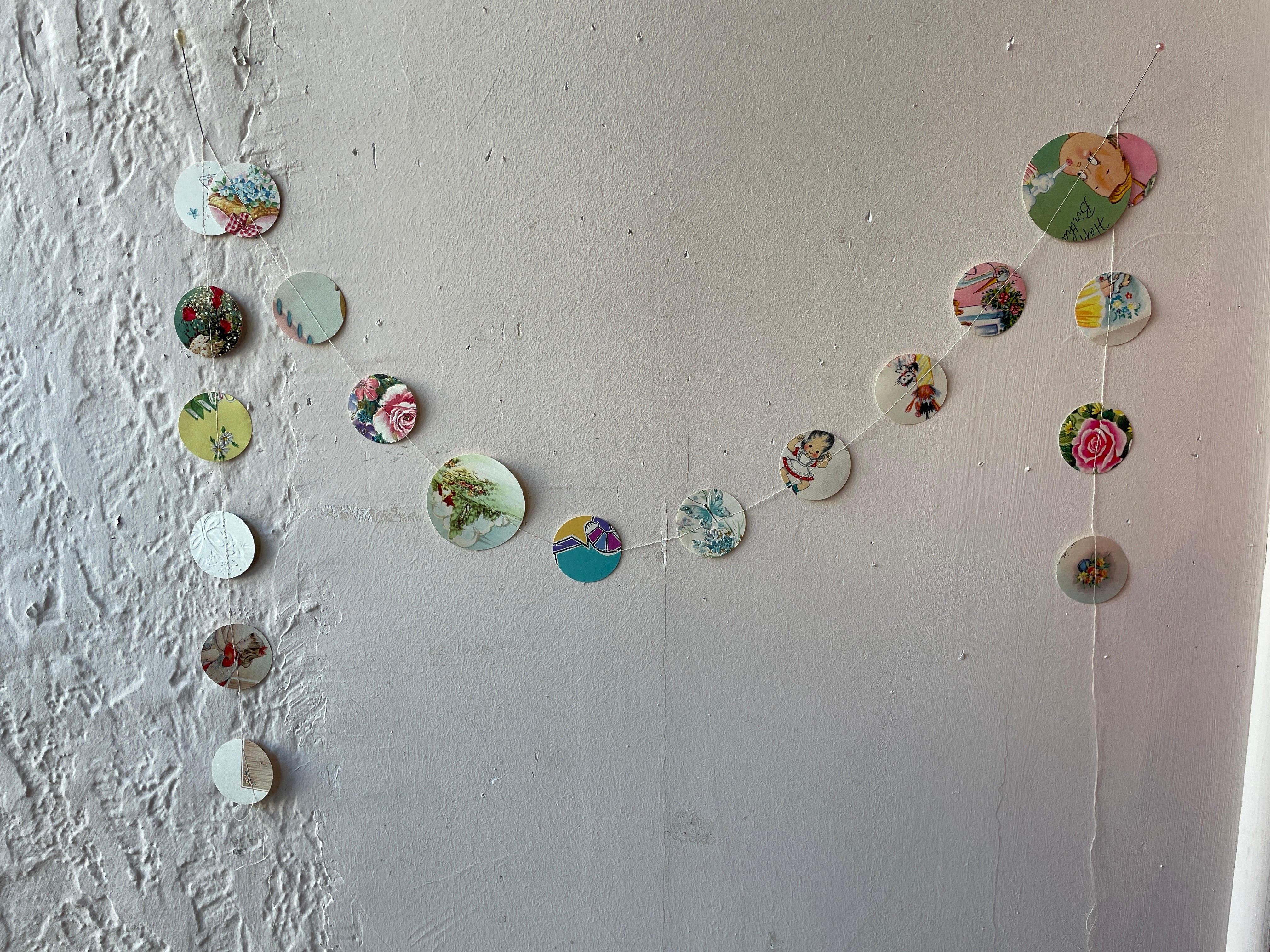 Vintage Greeting Card Garland