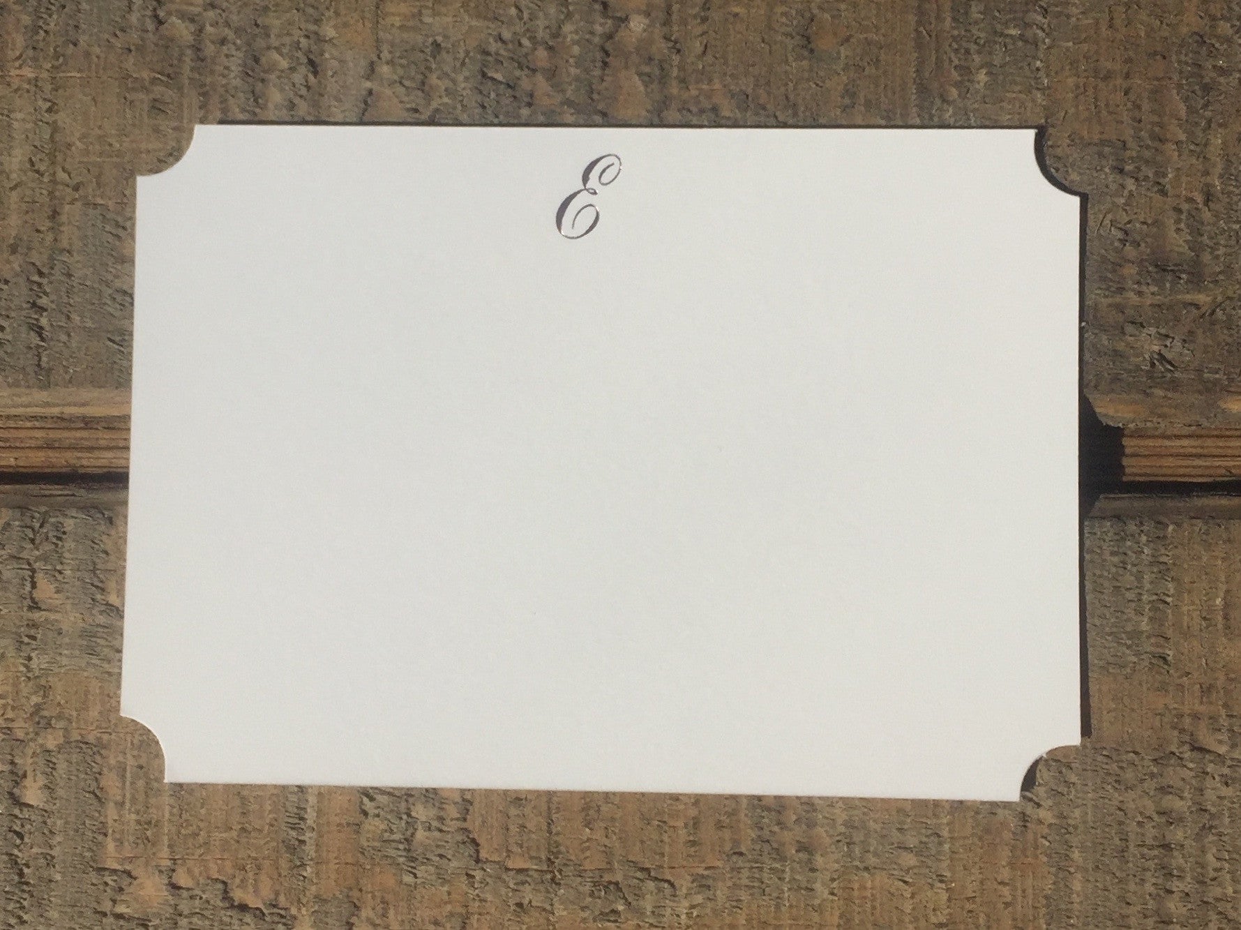 Foil-pressed Script Initial Cards - PARCEL