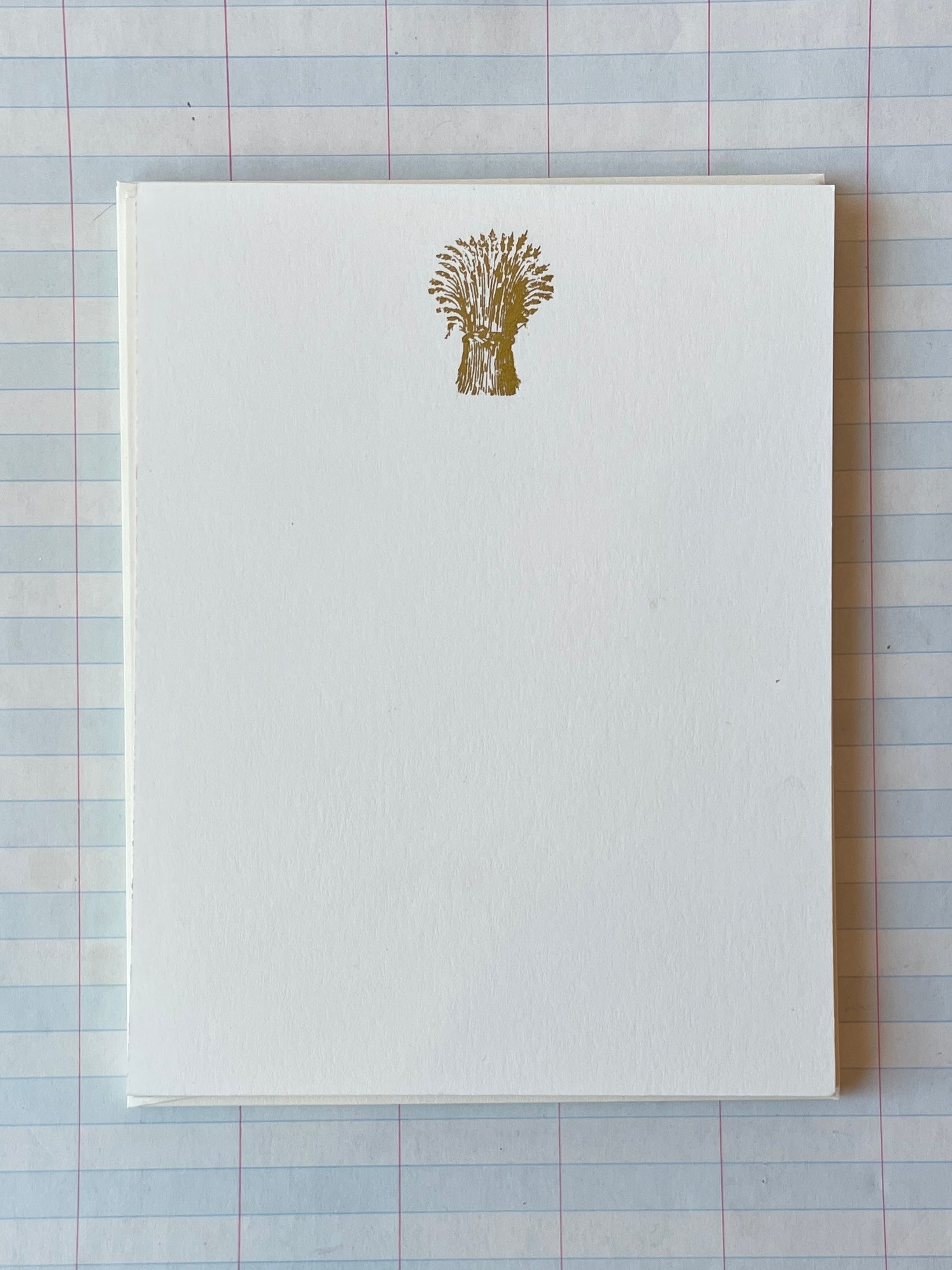 Wheat Sheaves Foil-pressed Notecards