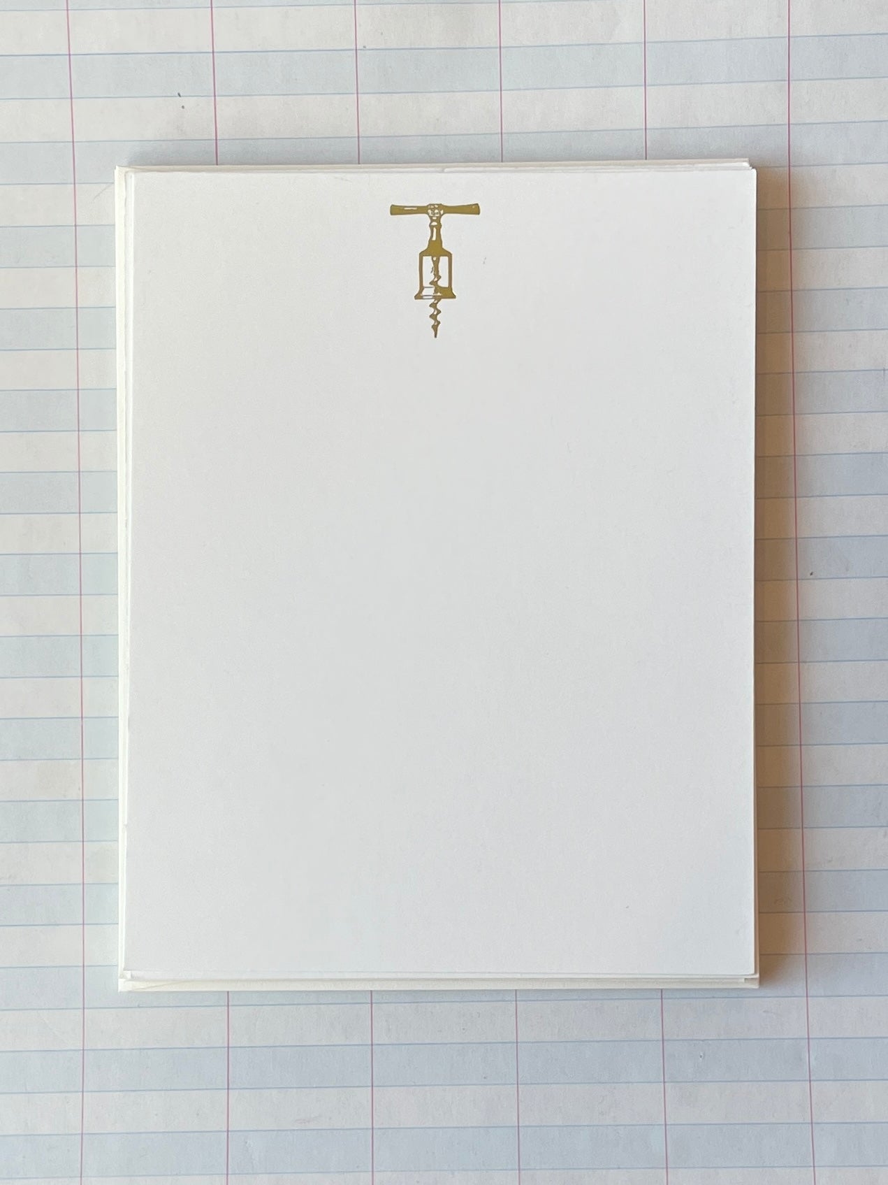 Cork Screw Foil Pressed Stationery