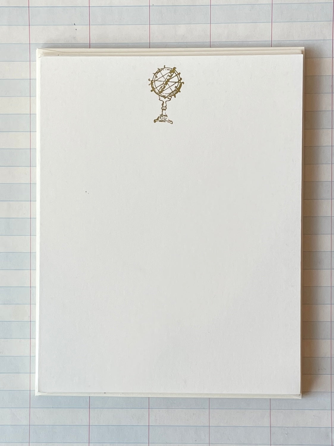 Globe Foil Pressed Stationery