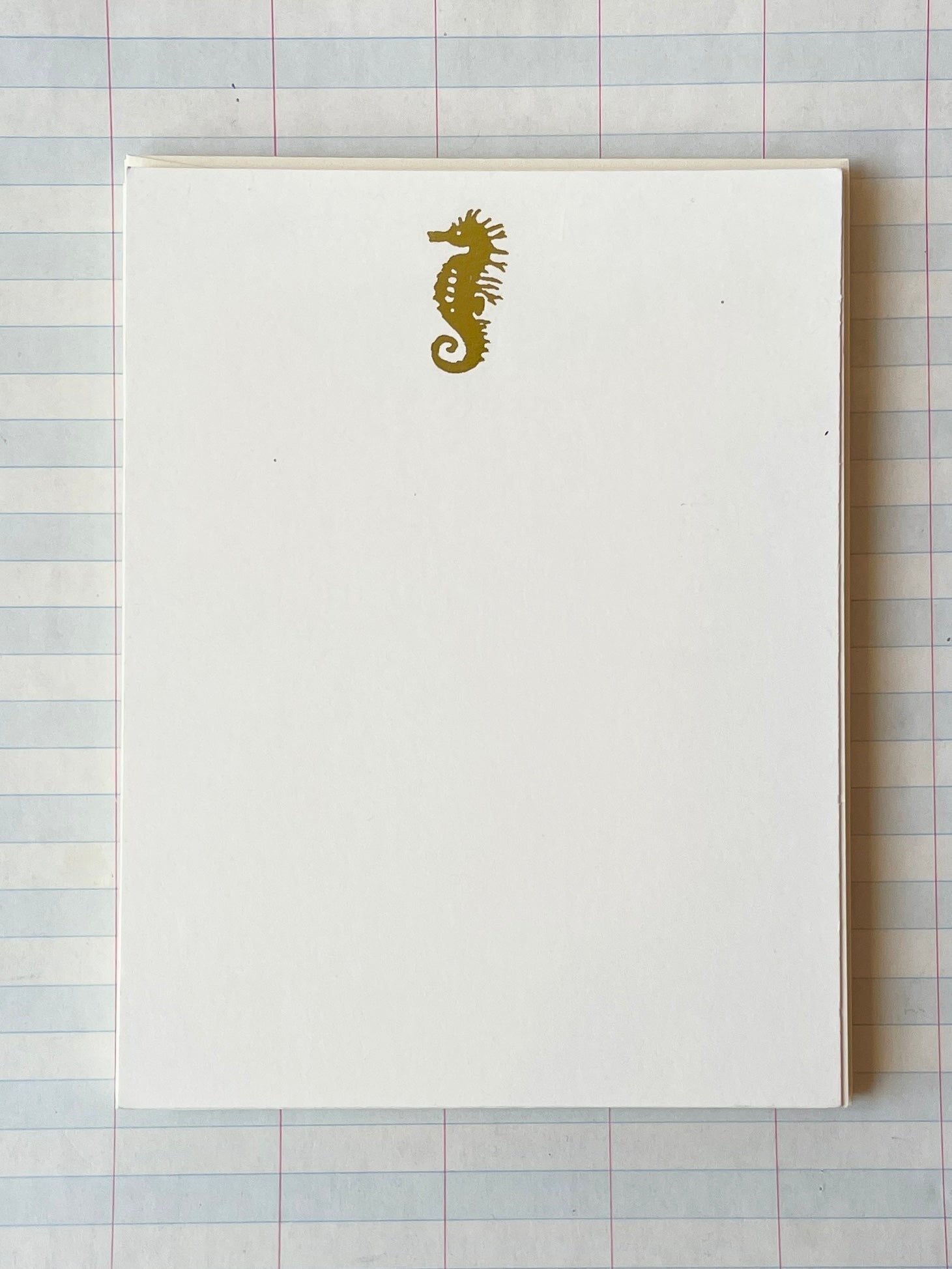 Seahorse Foil Pressed Stationery