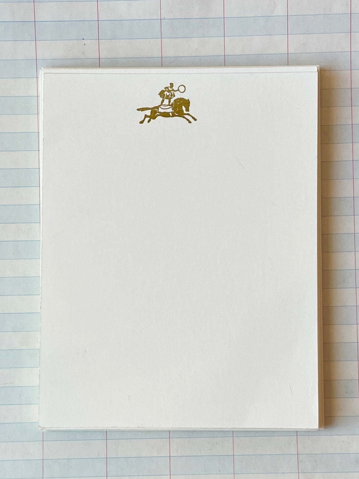 Girl on Horse Foil Pressed Stationery
