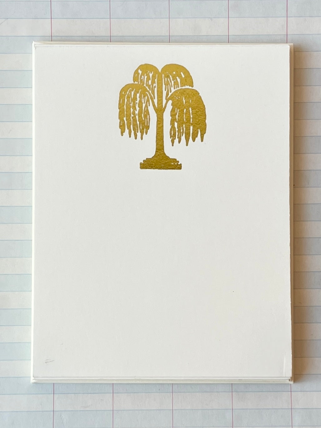 Willow Tree Foil Pressed Stationery