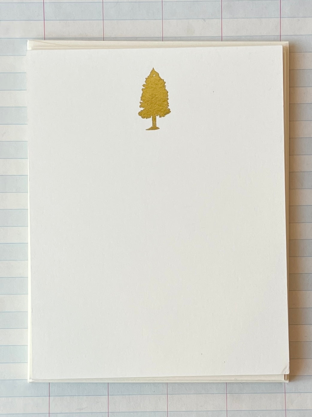 Small Pine Tree Foil Pressed Stationery