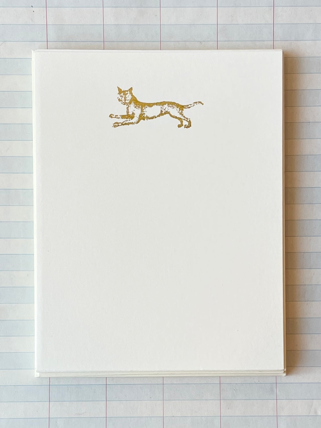 Cat Jumping Foil Pressed Stationery Set - PARCEL