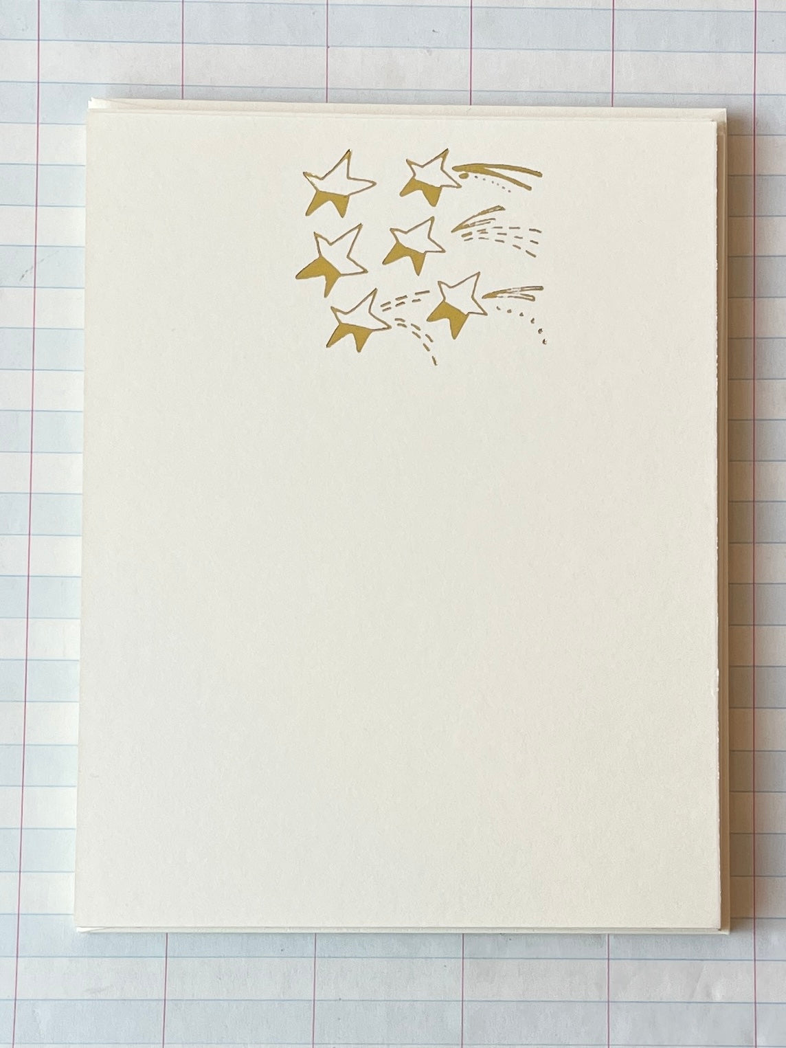 Shooting Stars by Skippy Cotton Foil Pressed Stationery