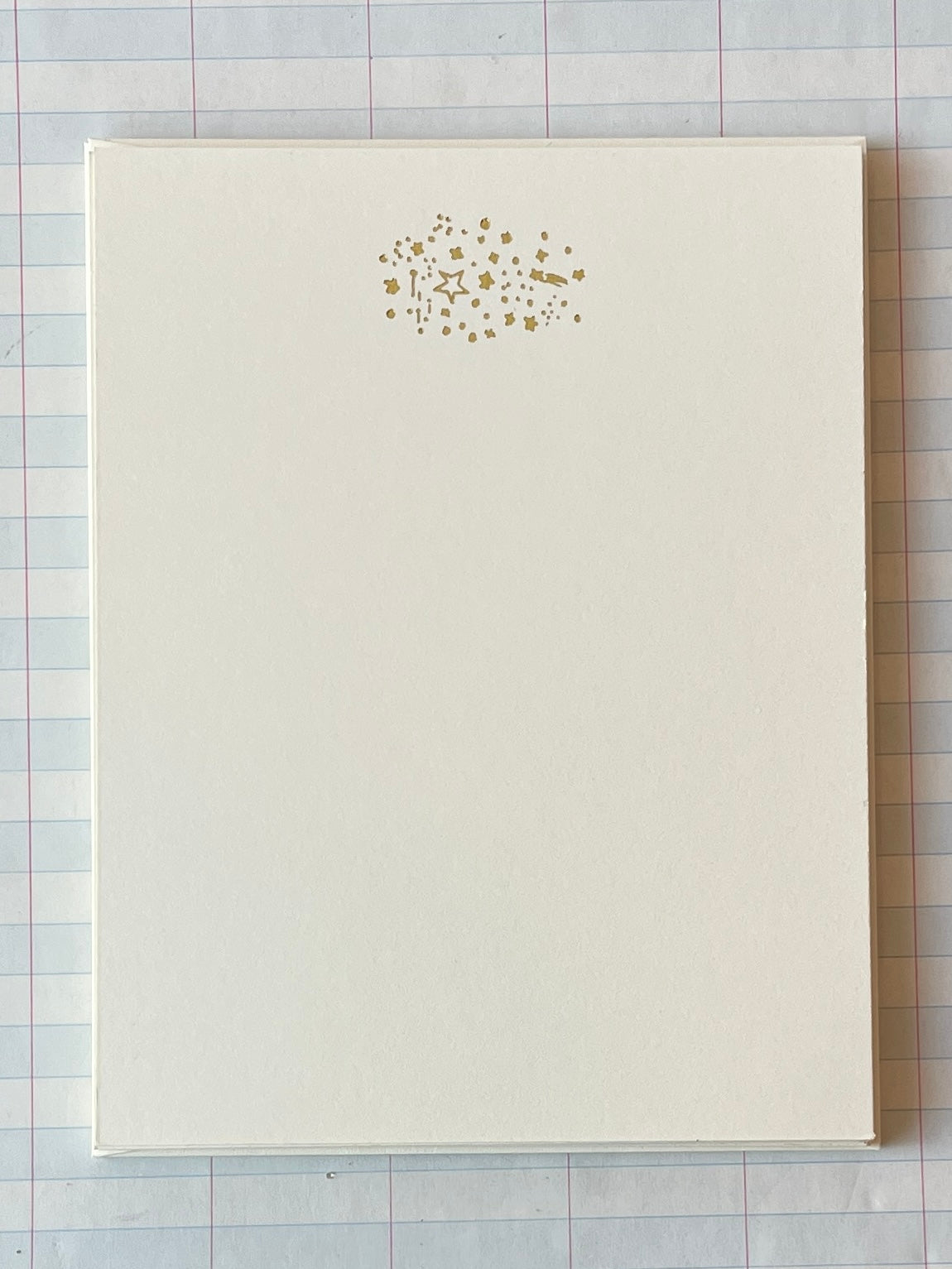 Star Cluster with Shooting Star Foil Pressed Stationery