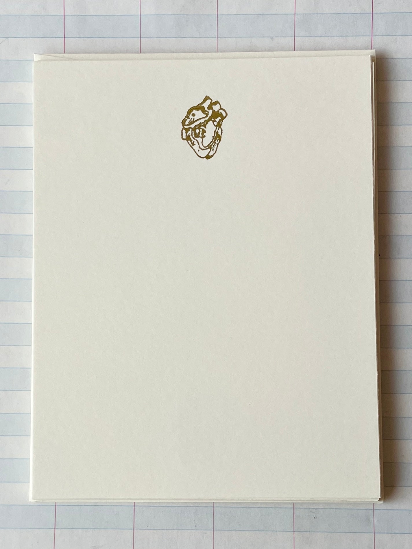 Anatomical Heart Foil Pressed Stationery