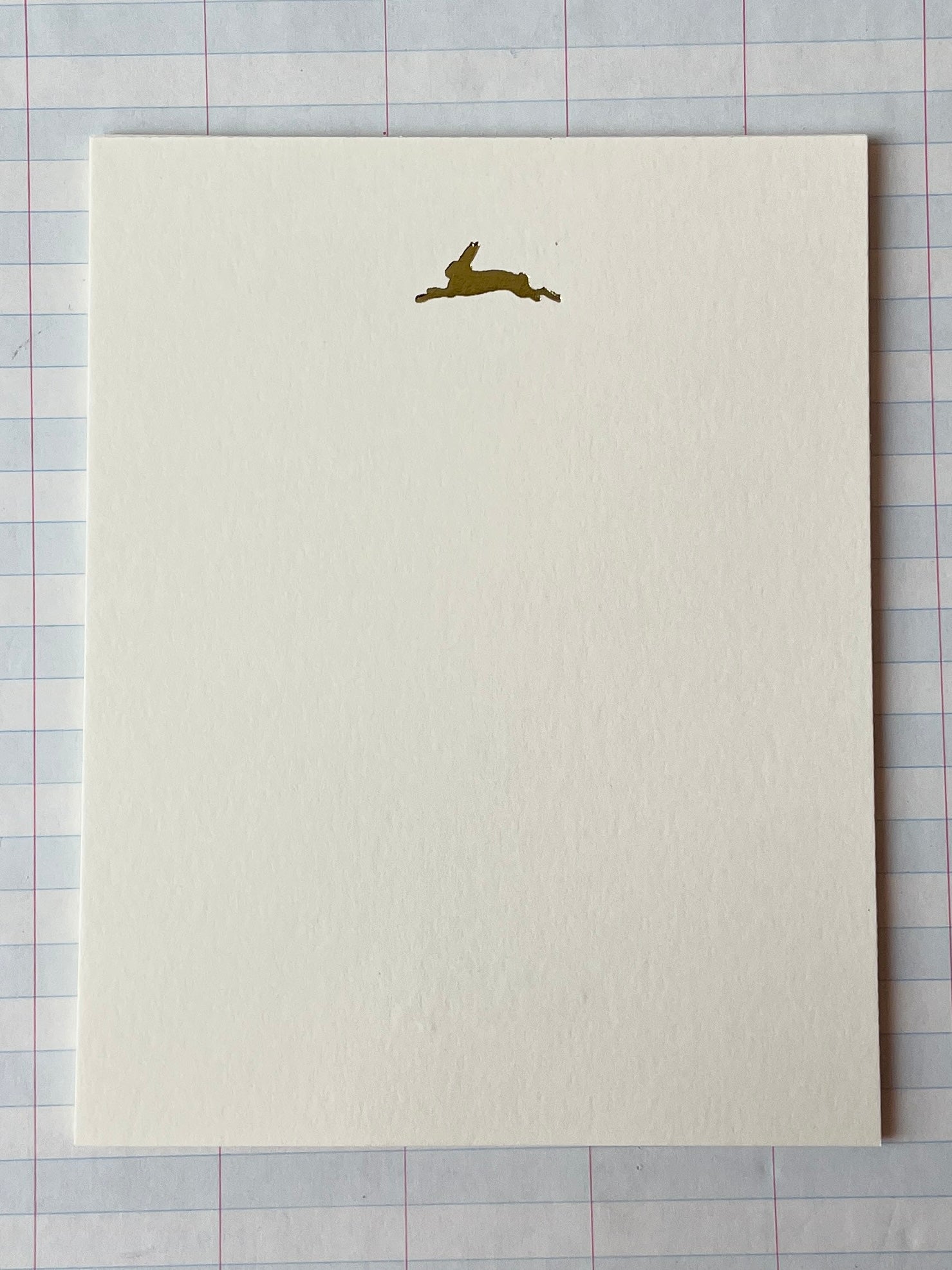 Jumping Hare Foil Pressed Stationery