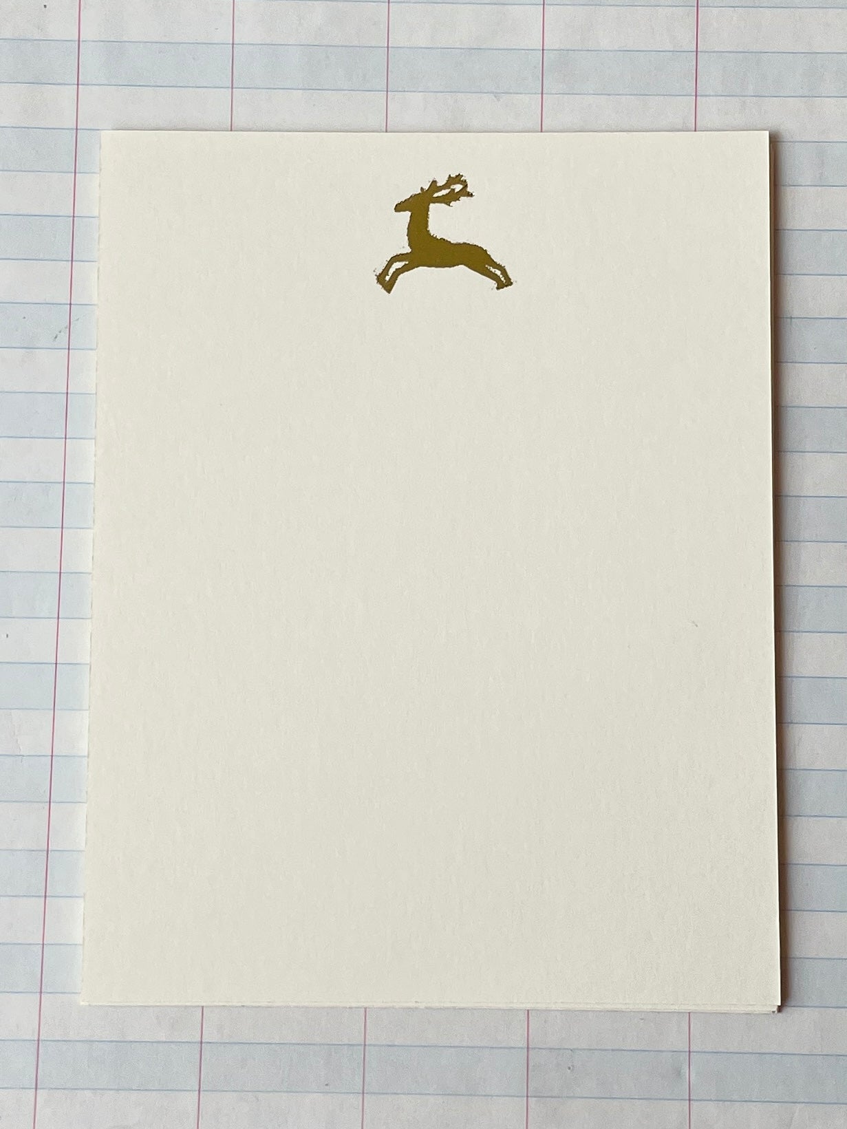 Leaping Deer Foil Pressed Stationery