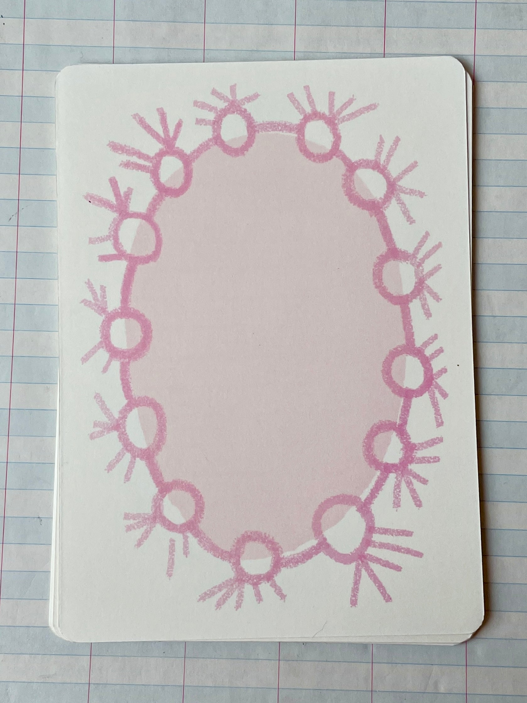 Eyelash Frame Printed Notecards