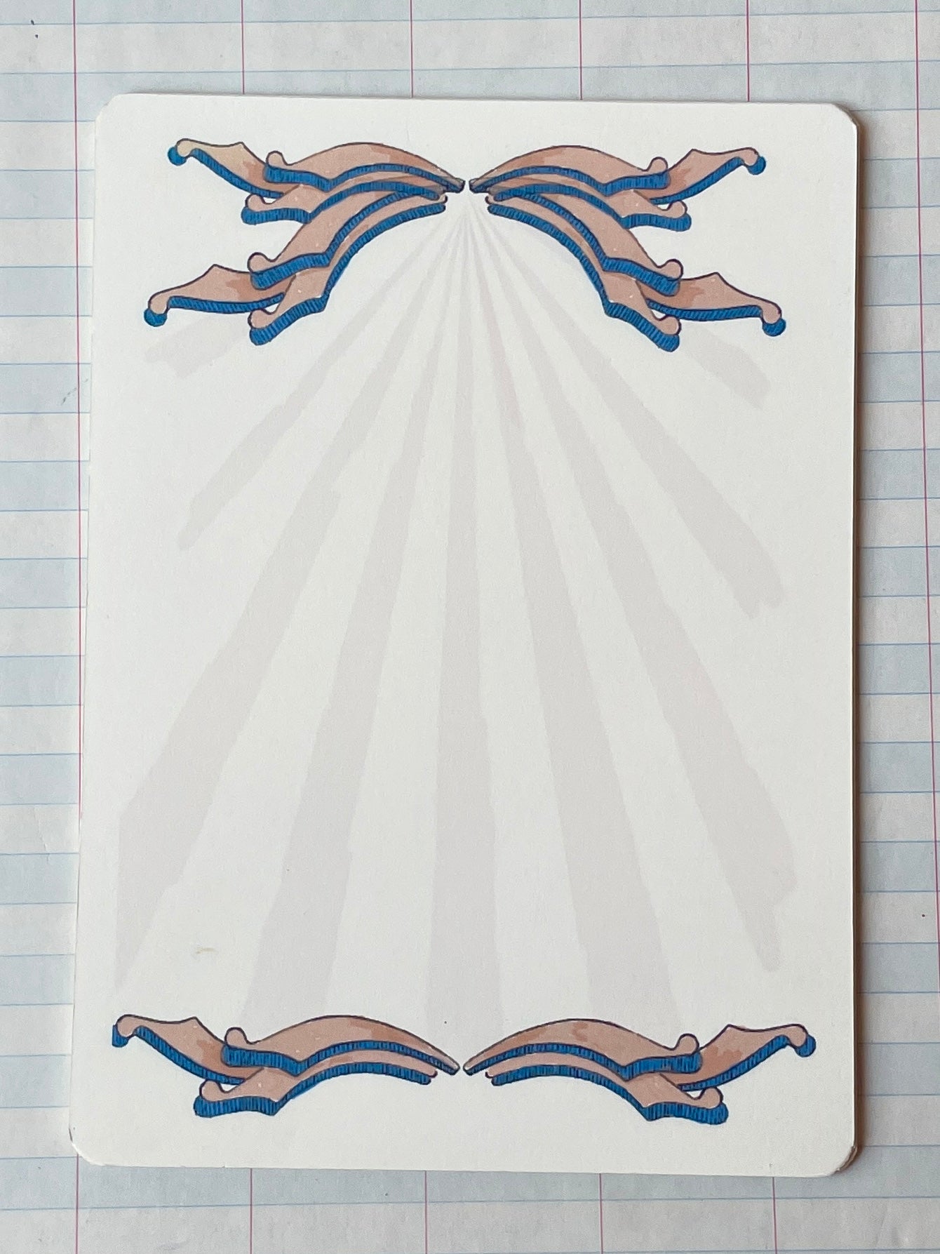 Scroll Rays Notecards