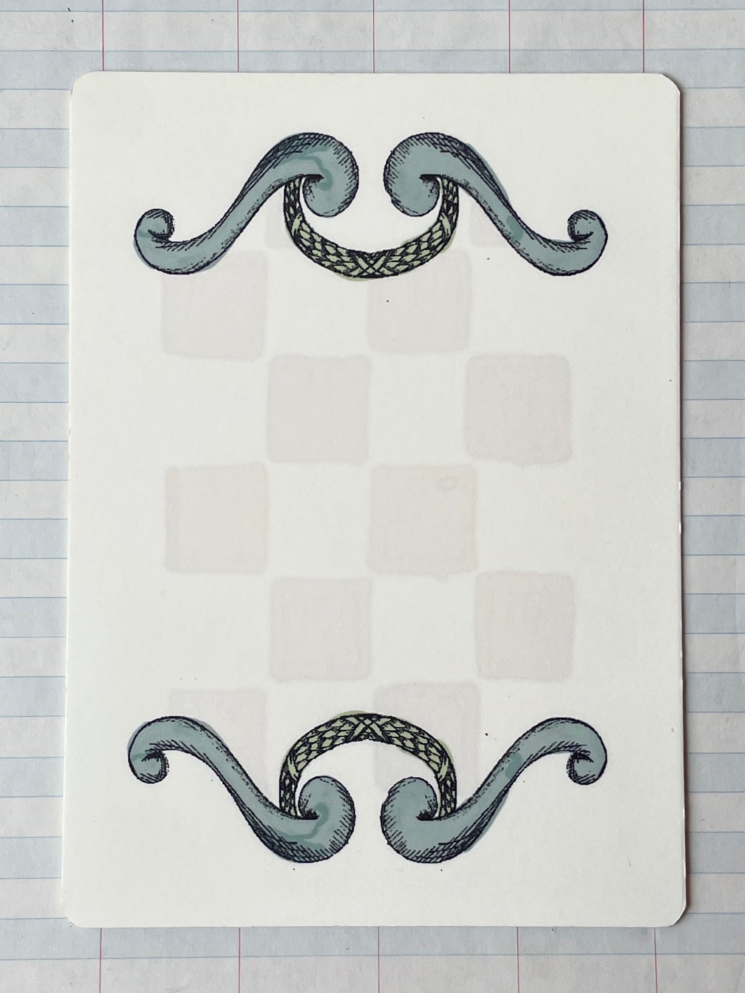 Scroll Checker Board Notecards