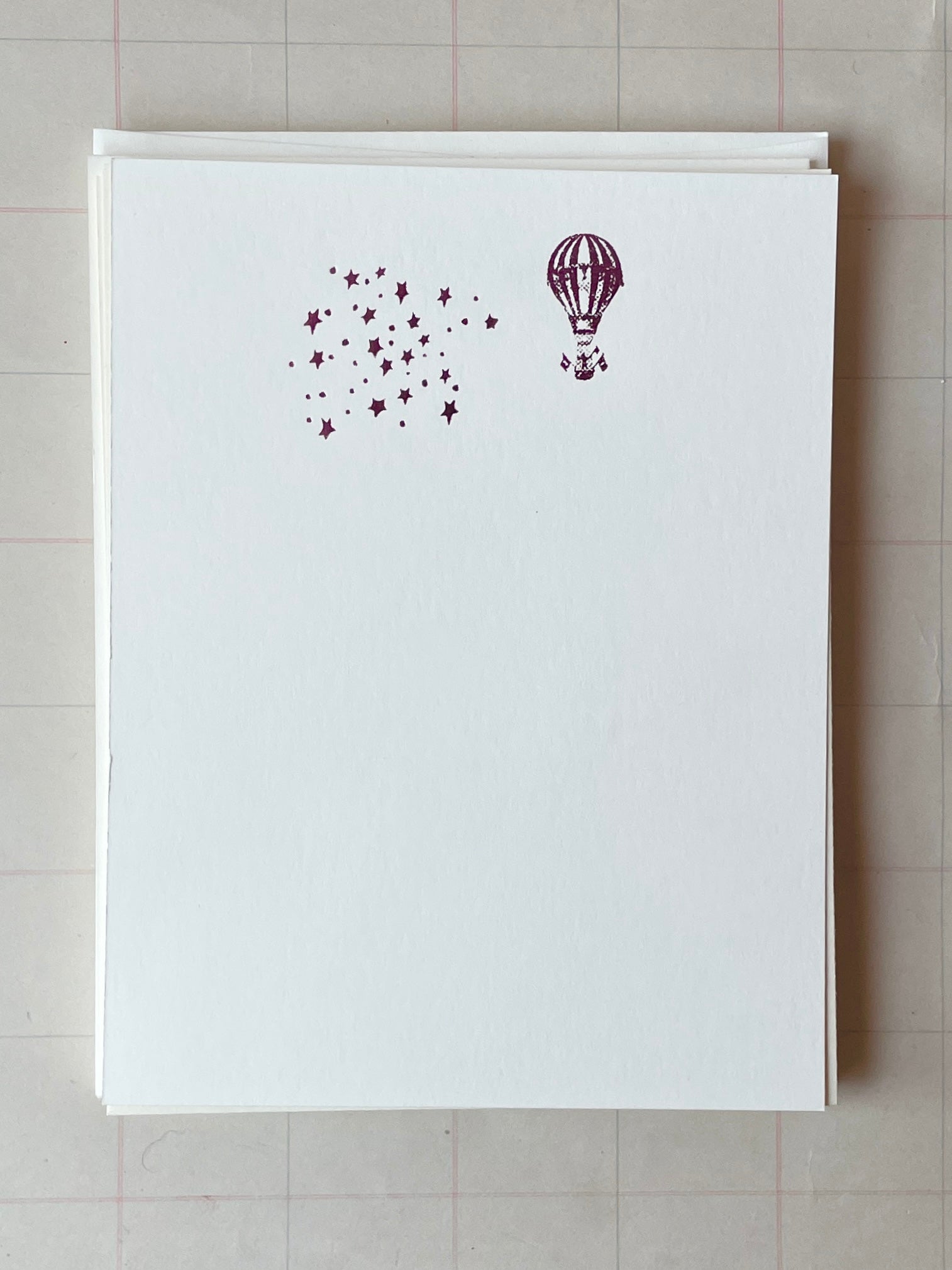 Sail Away Balloon Foil Pressed Stationery