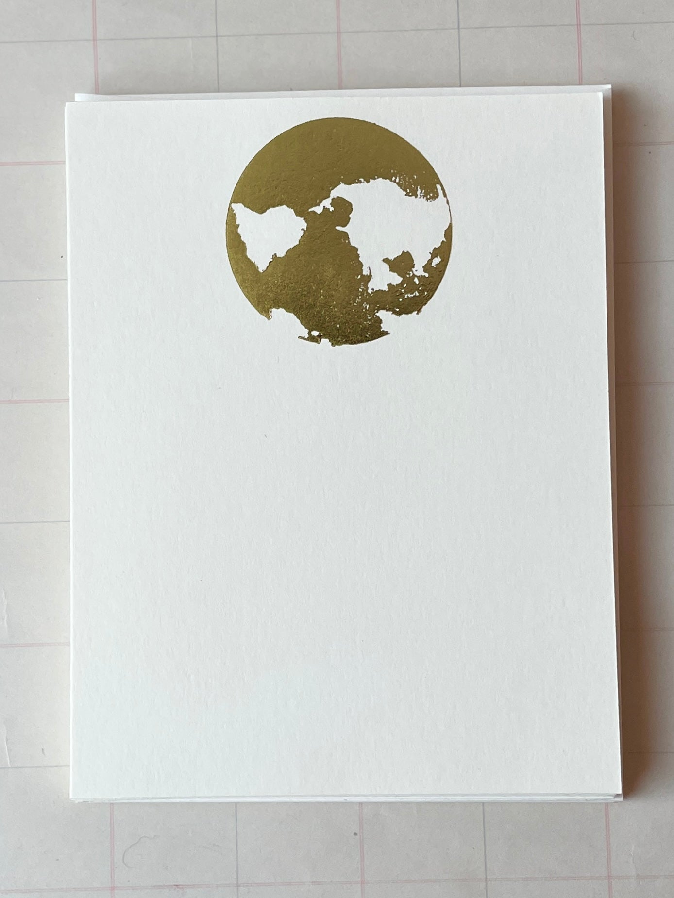 Whole Wide World Foil Pressed Stationery