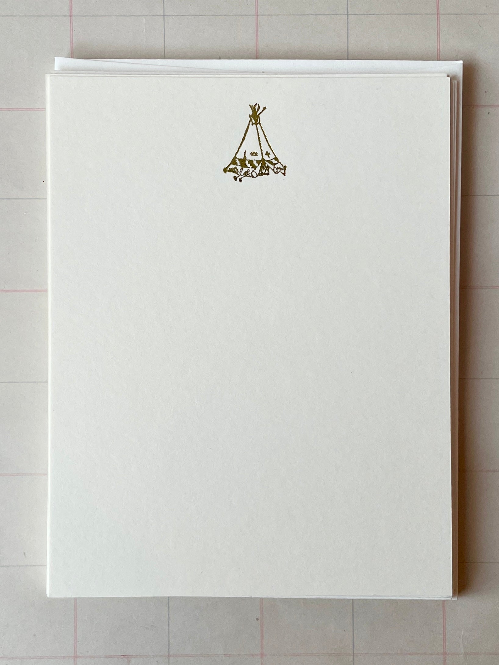 Teepee Tent Foil Pressed Stationery