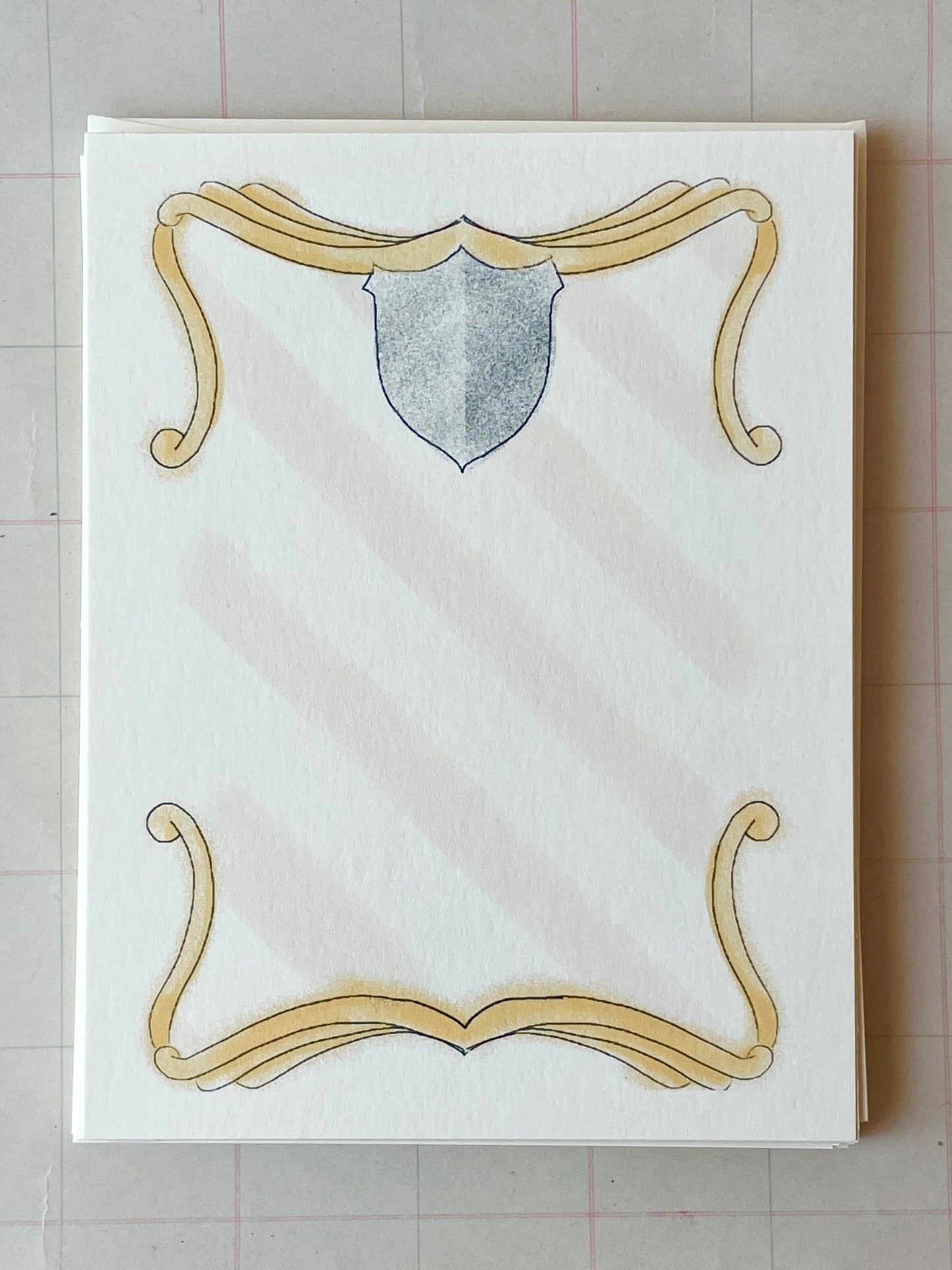 Shield and Scroll Notecards