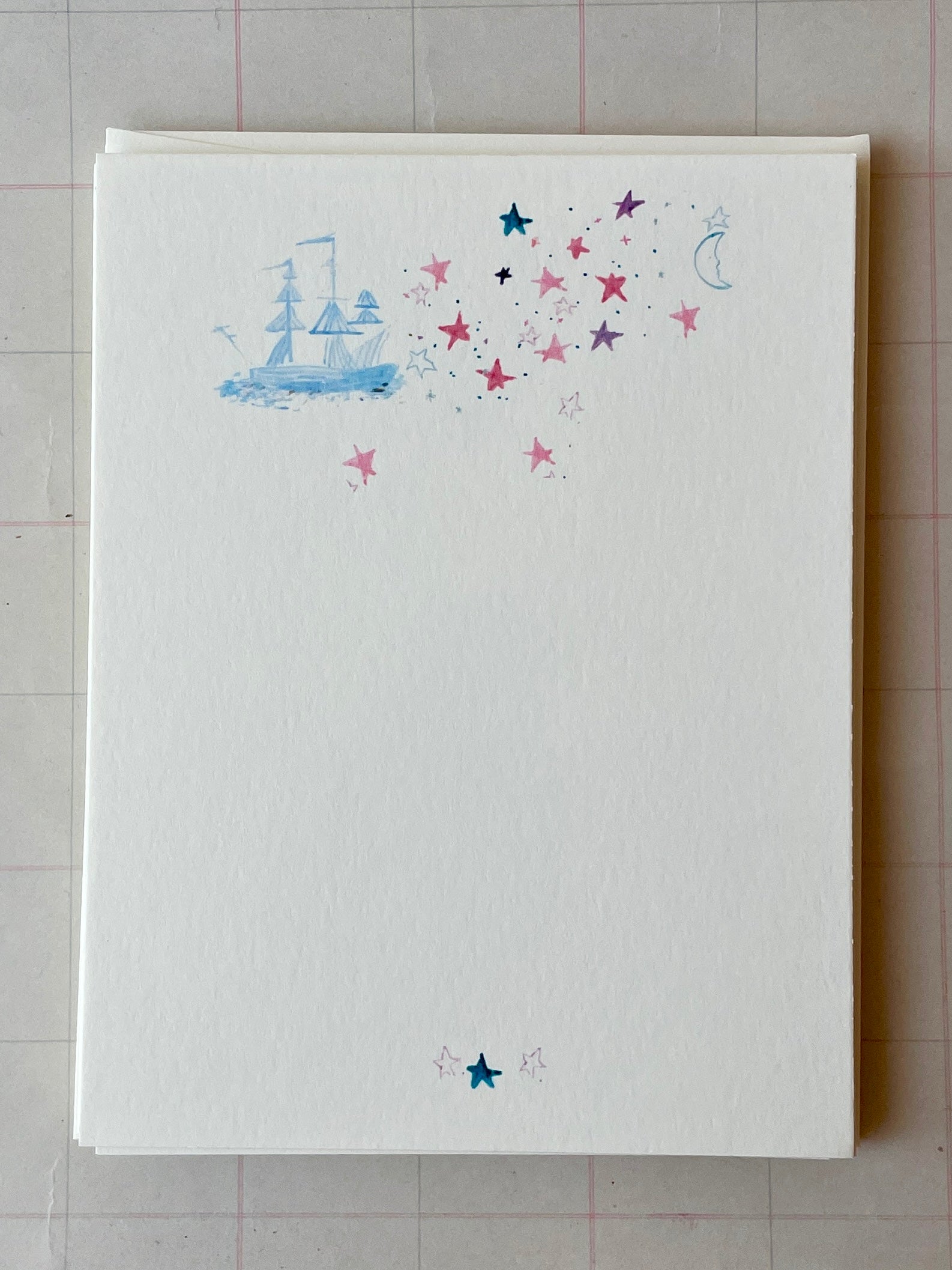 Sail Away in the Night Notecards