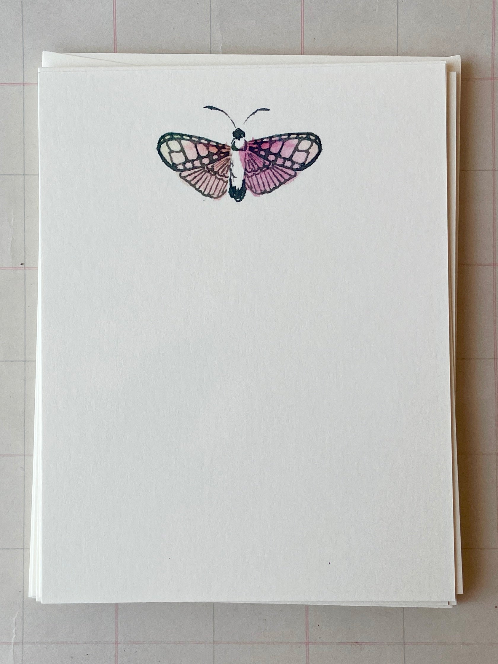 Nature Butterfly Watercolor Stationery
