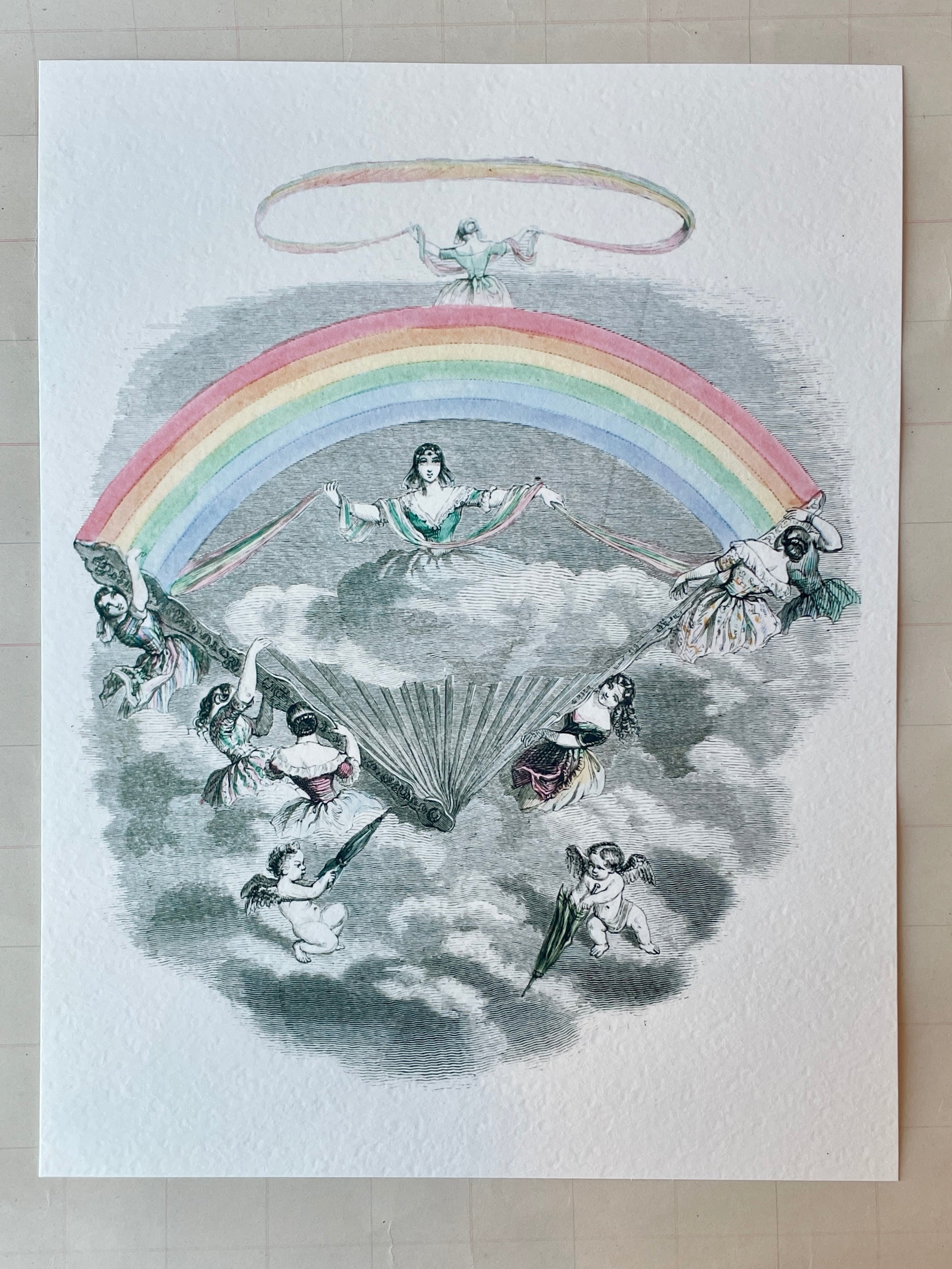 Rainbow Fan Art Print