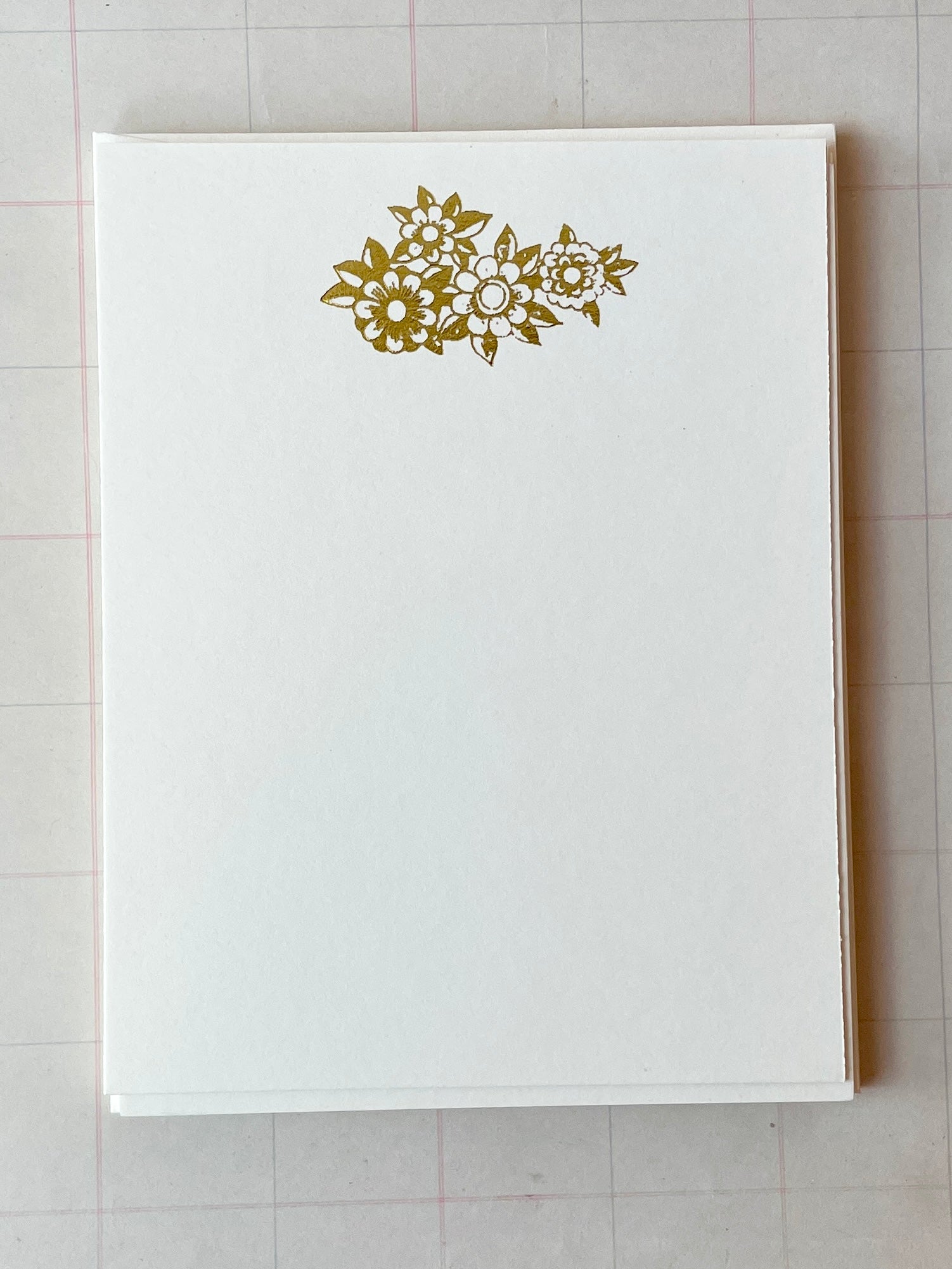 Foil Pressed Notes, Bubbly Flowers - PARCEL