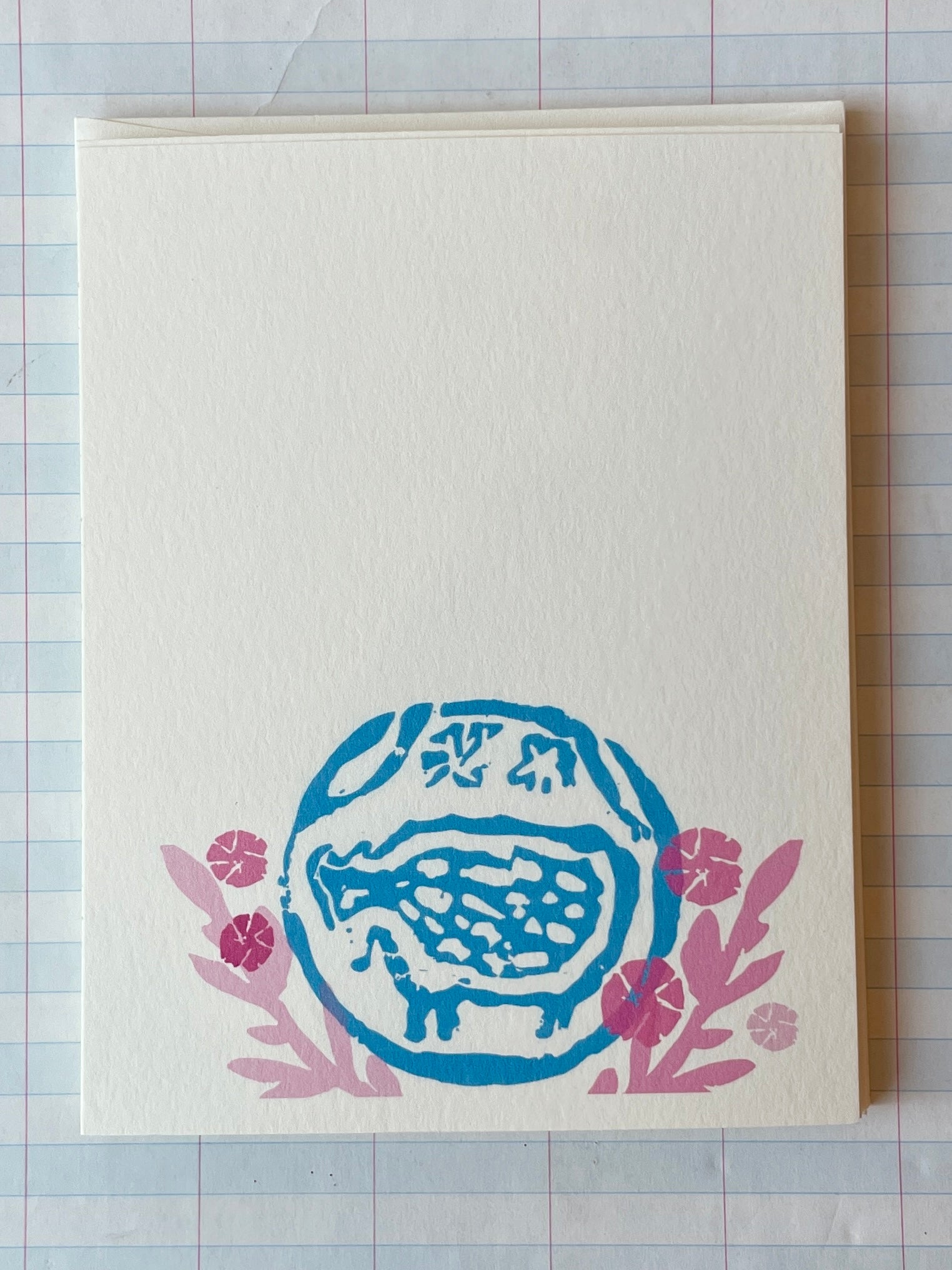 Blockprint Style Stamped Notecard Sets