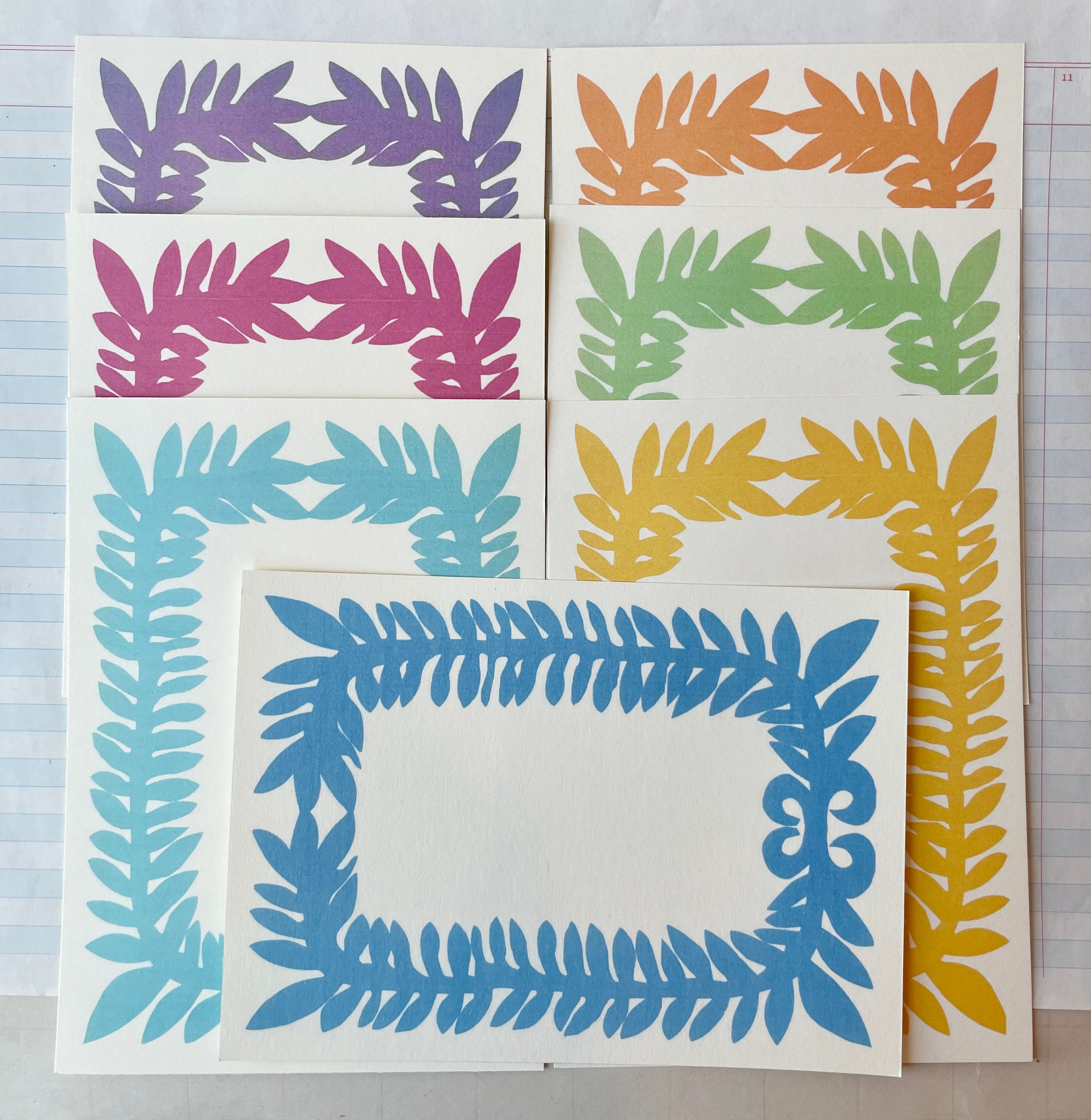 Leafy Border Notecards