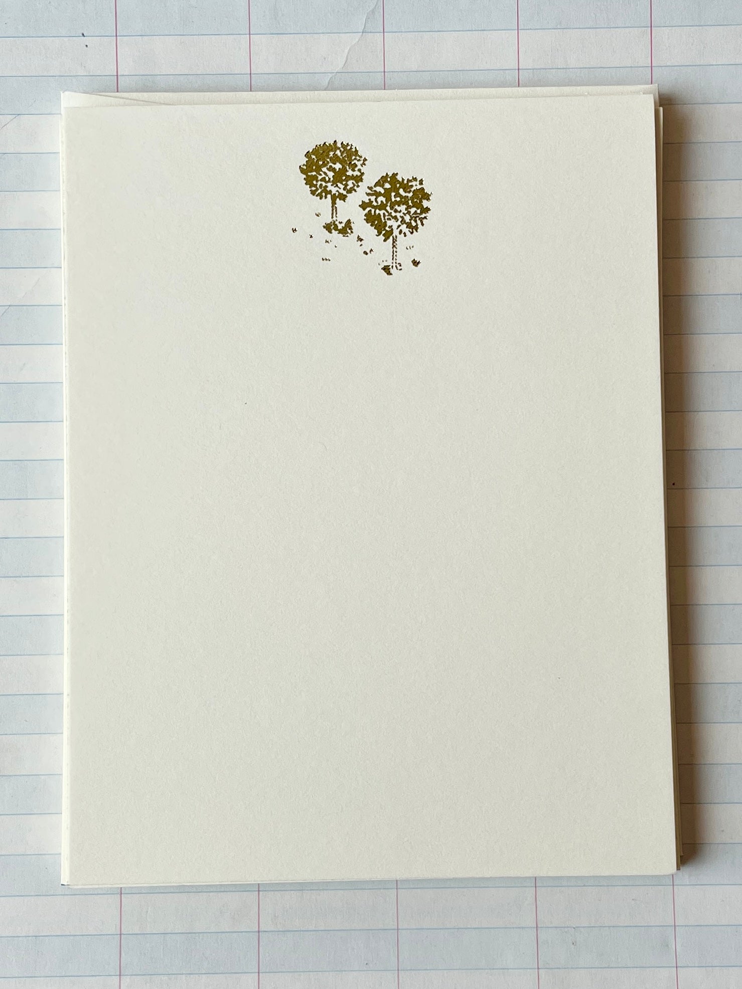 Little Trees Foil Pressed Stationery