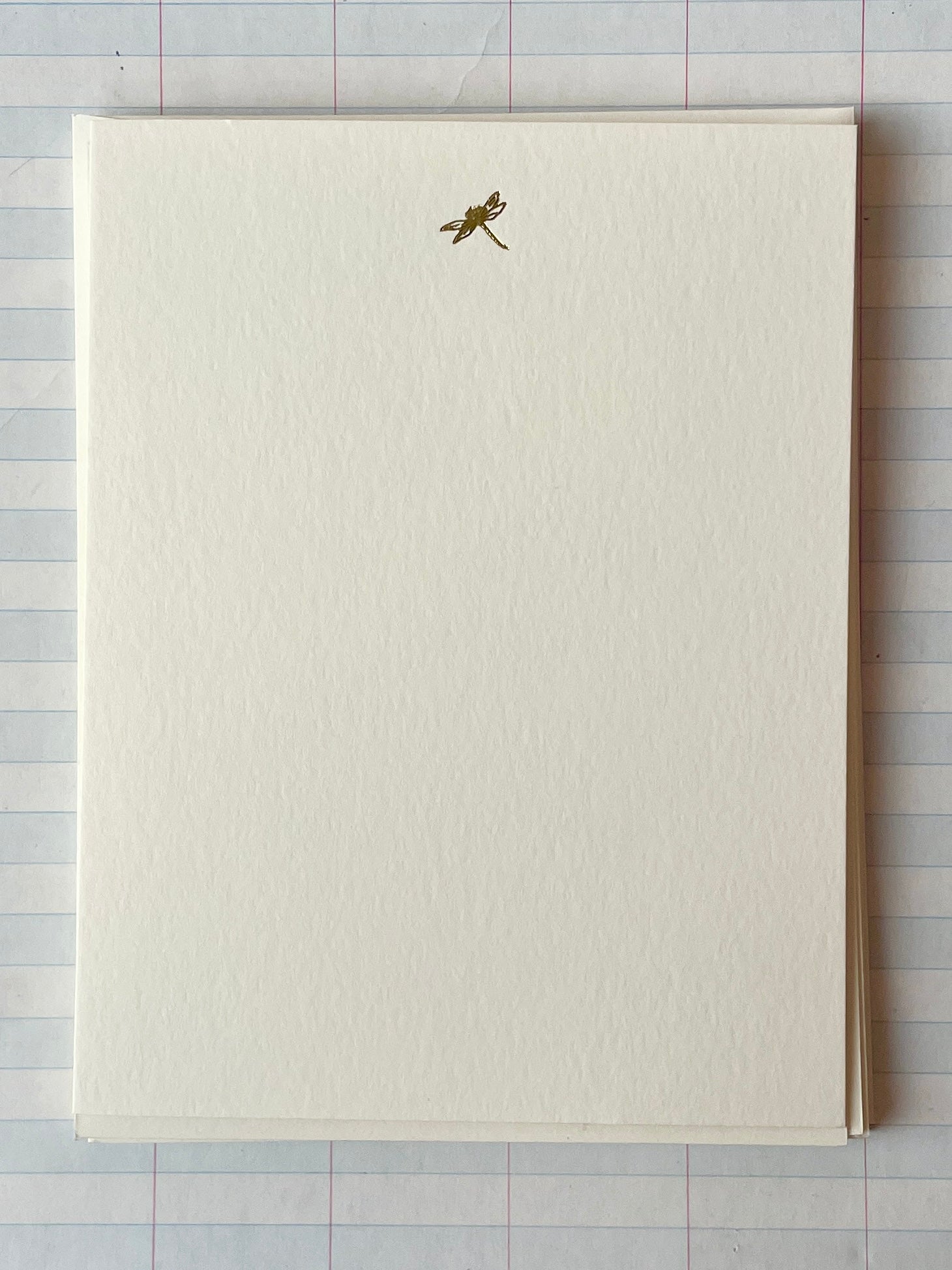 Tiny Dragonfly Foil-pressed Notecards
