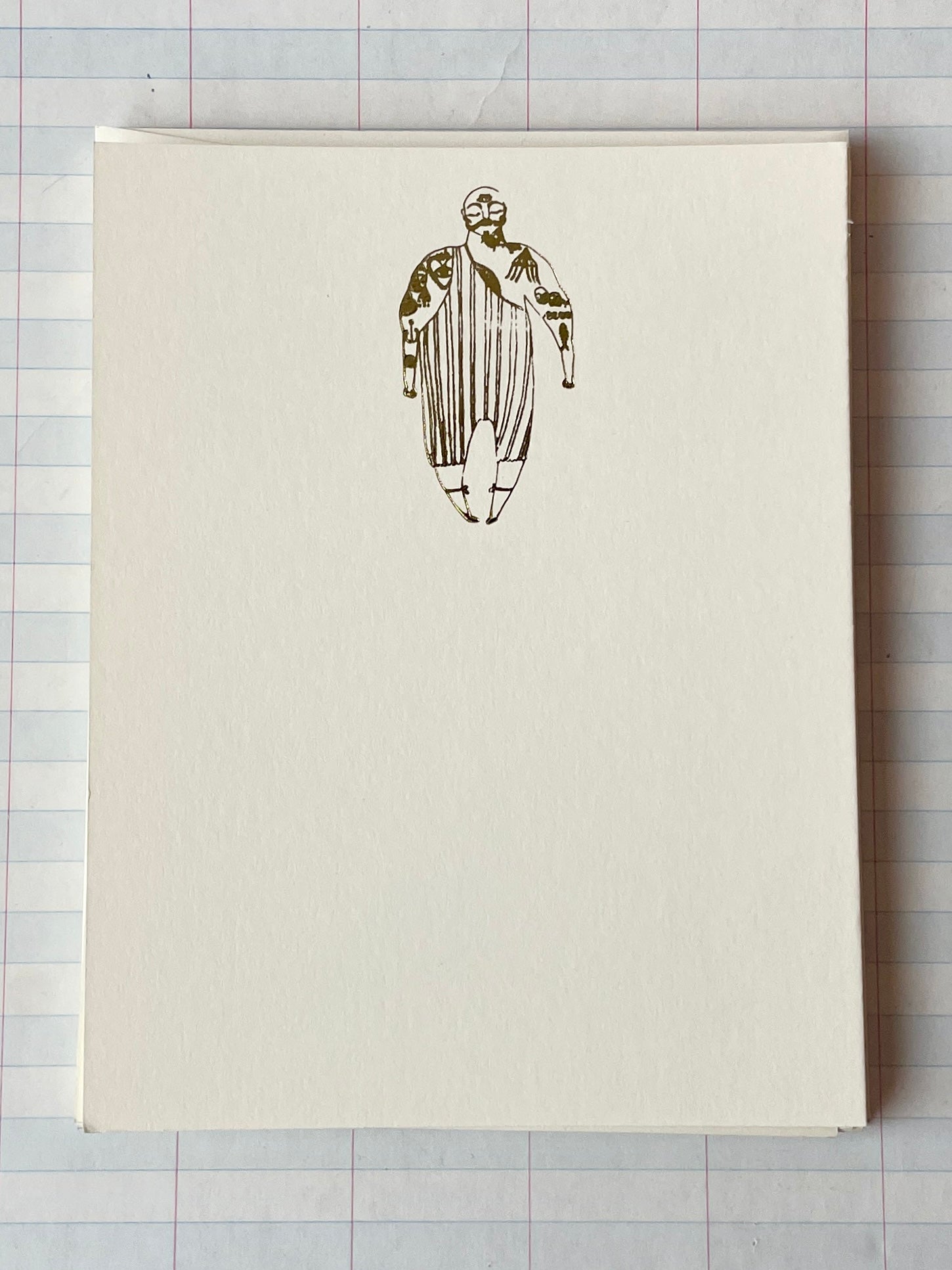 Tattooed Man Foil-Pressed Notecards