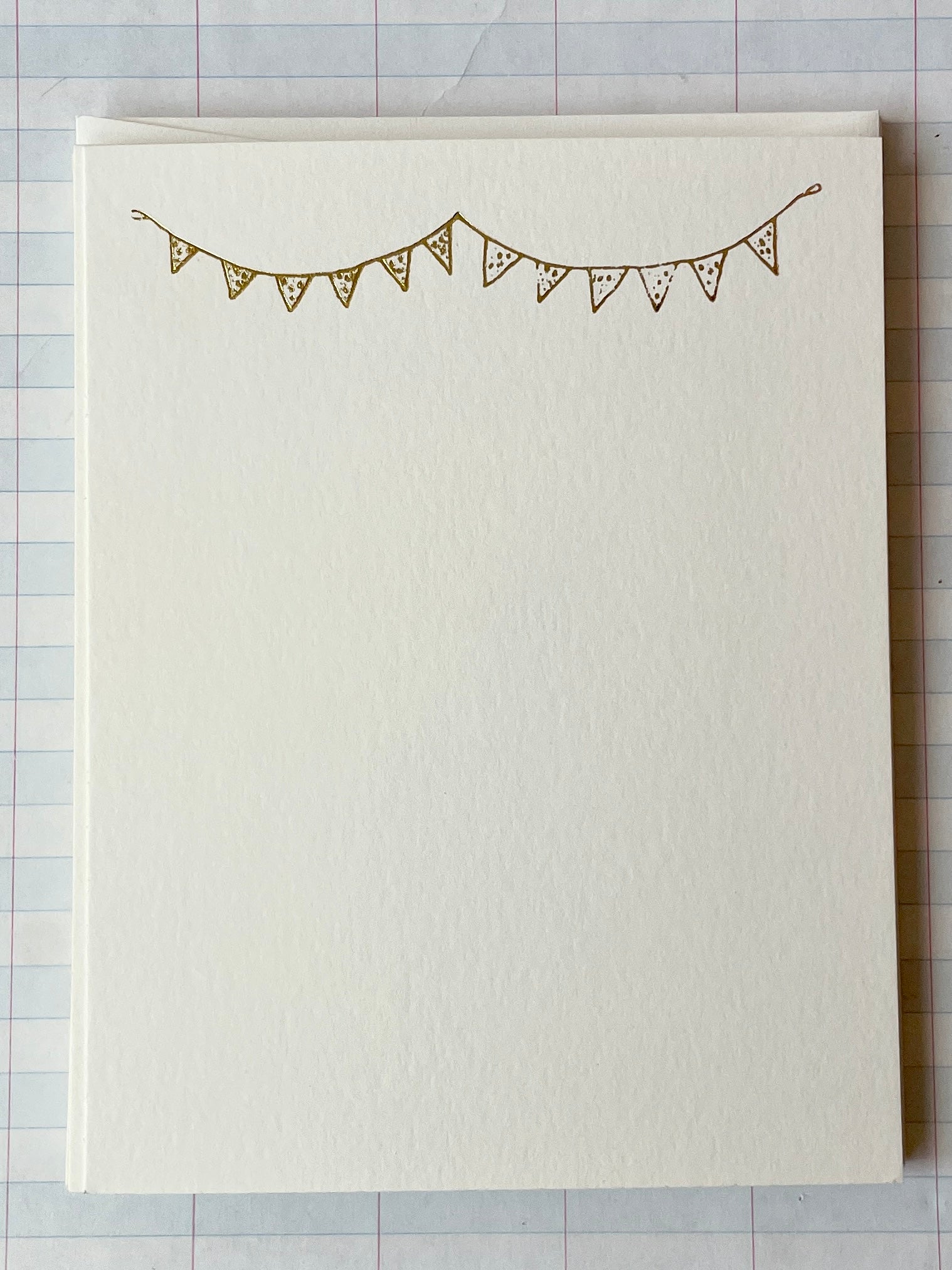 Confetti Bunting Foil-pressed Notecards