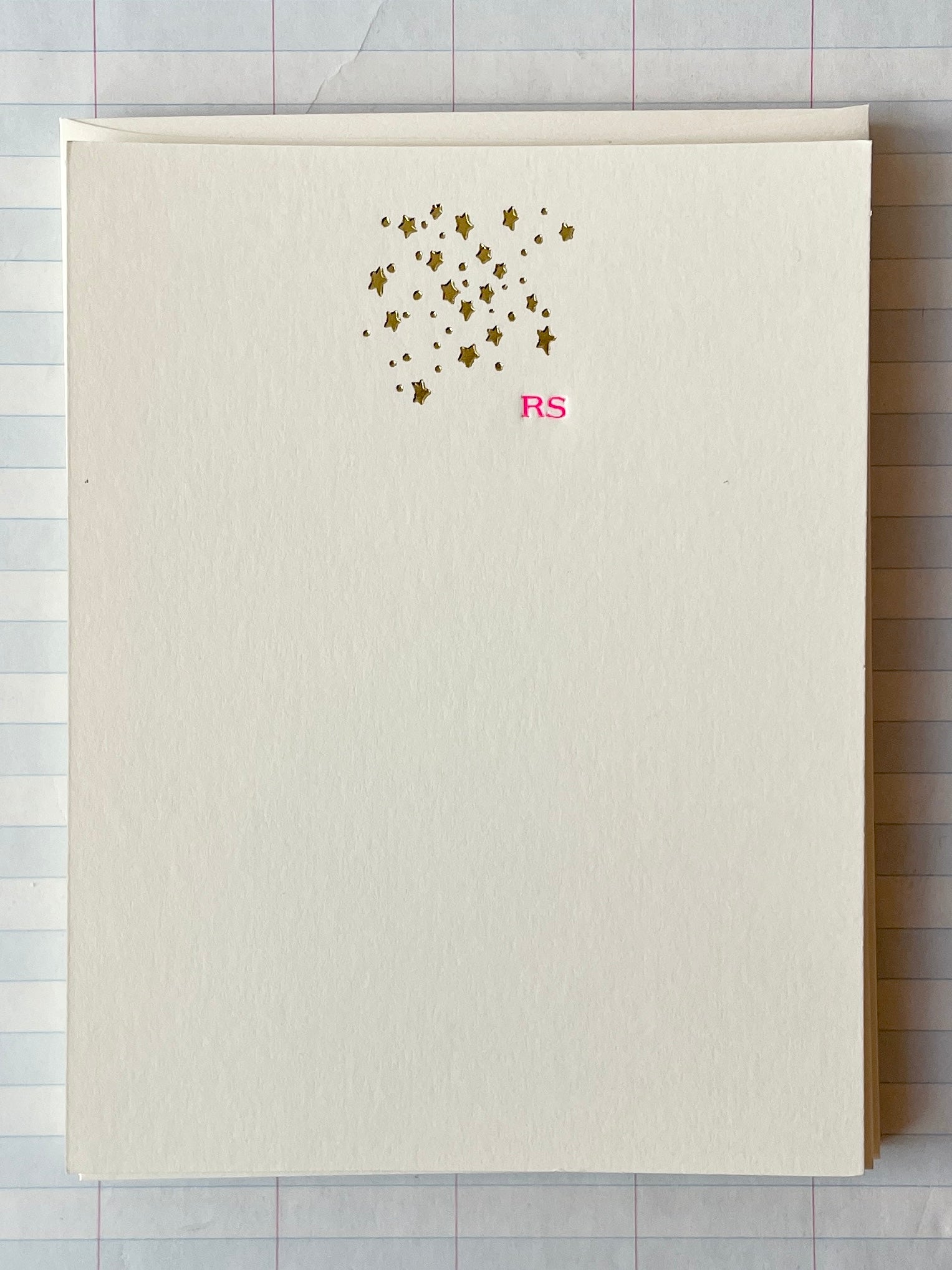 Star Cluster Gold Foil-pressed Monogram