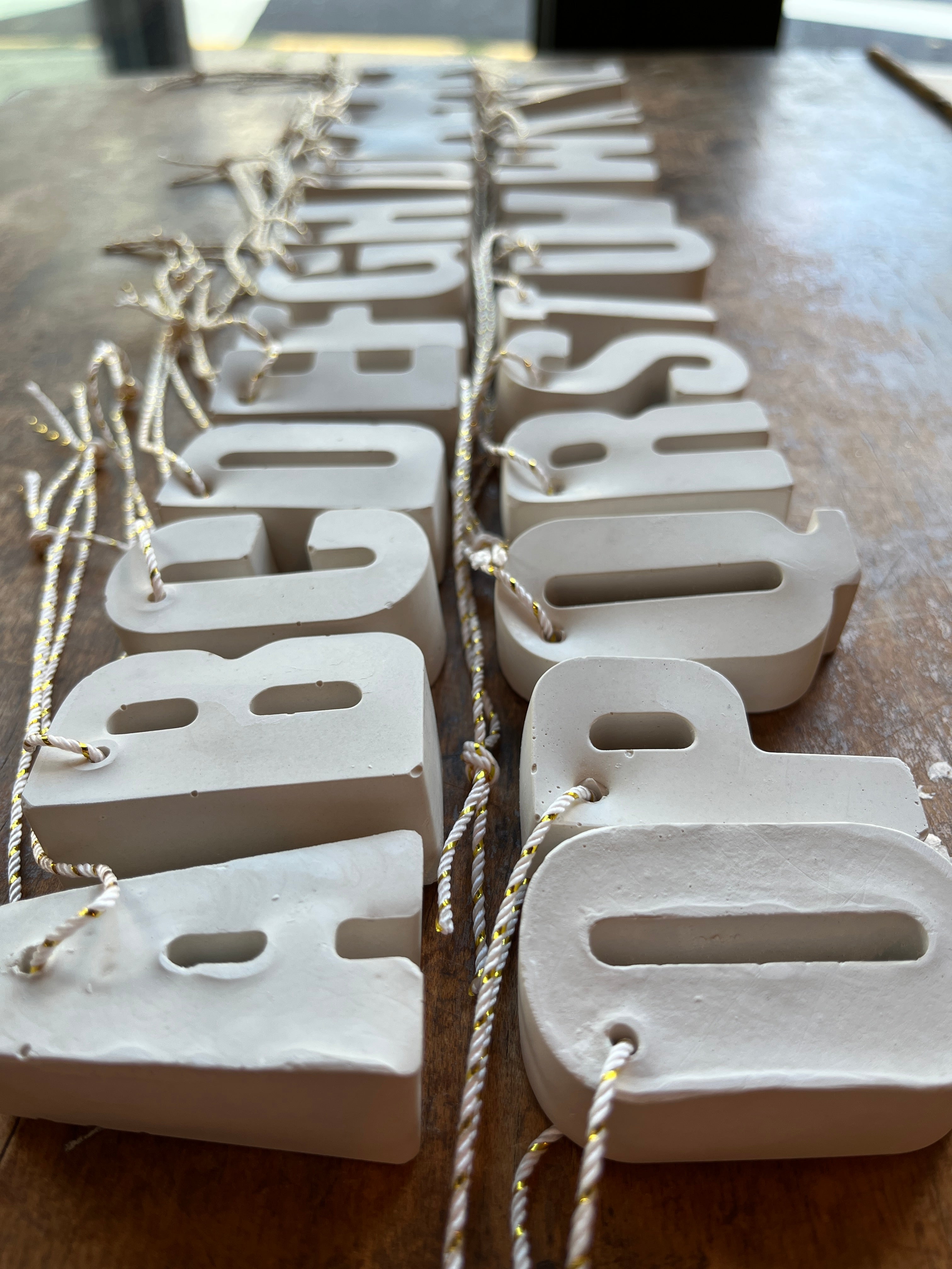 Plaster Alphabet Ornaments