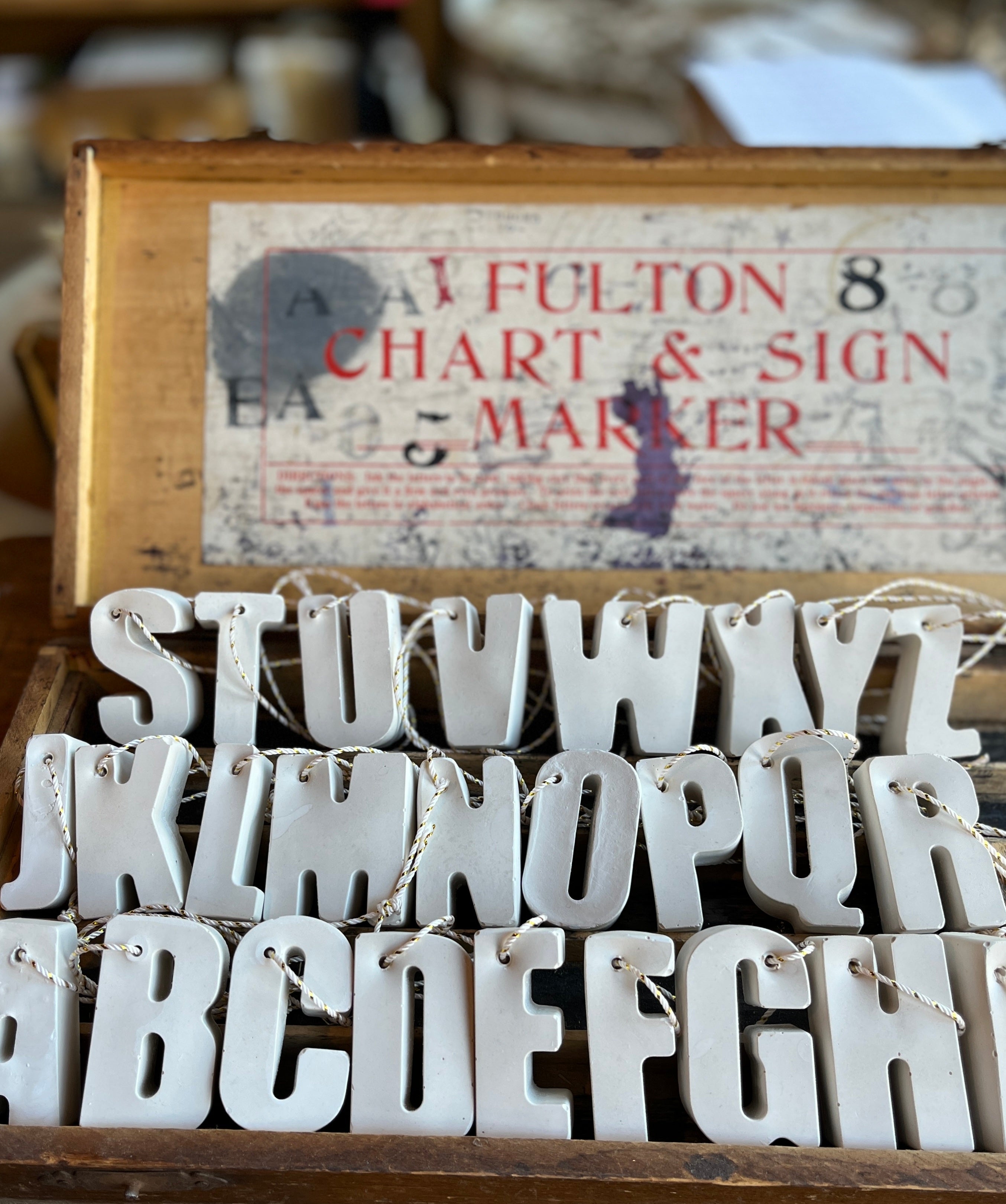 Plaster Alphabet Ornaments