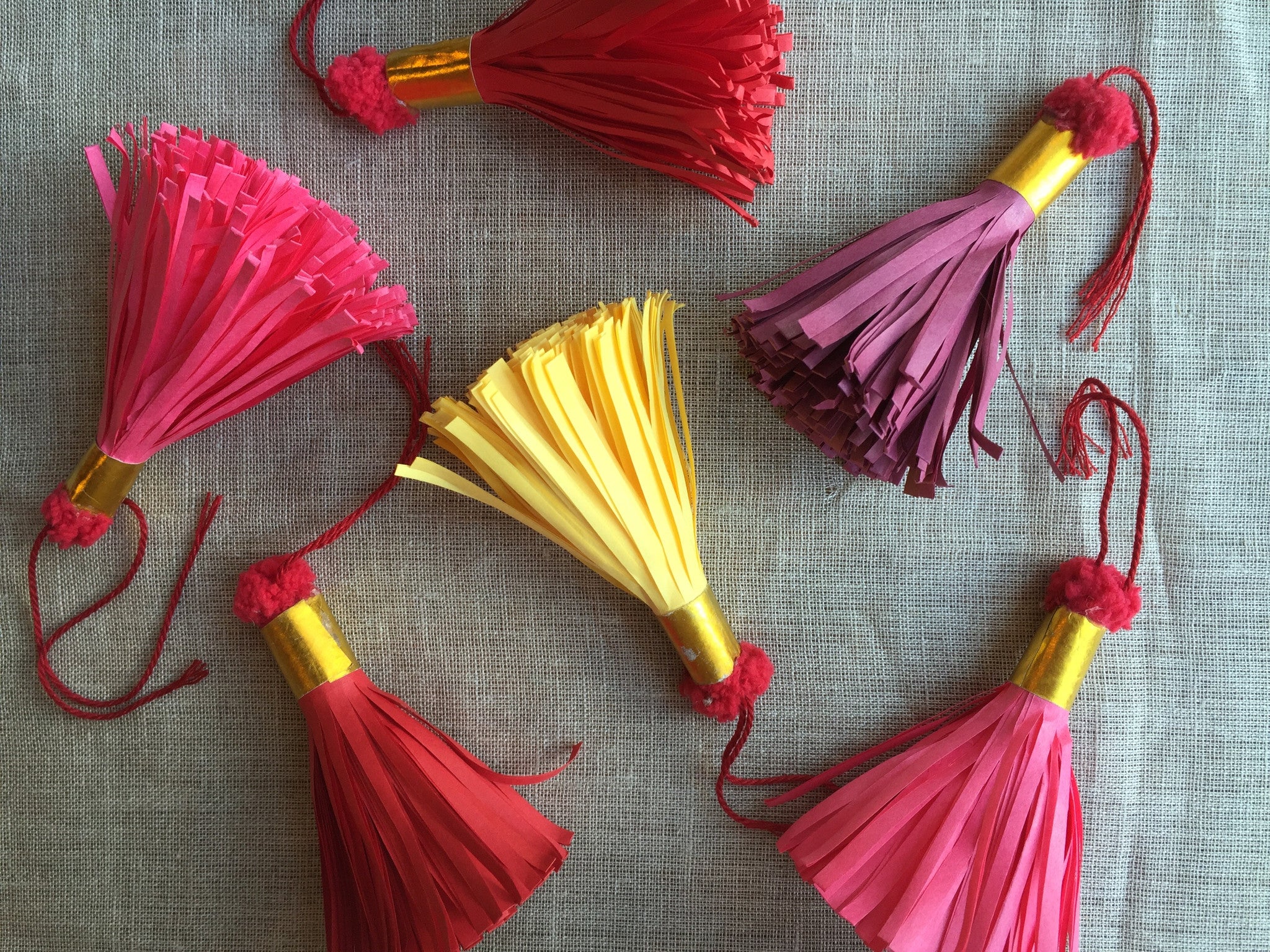 Assorted Folk Paper Tassels - PARCEL