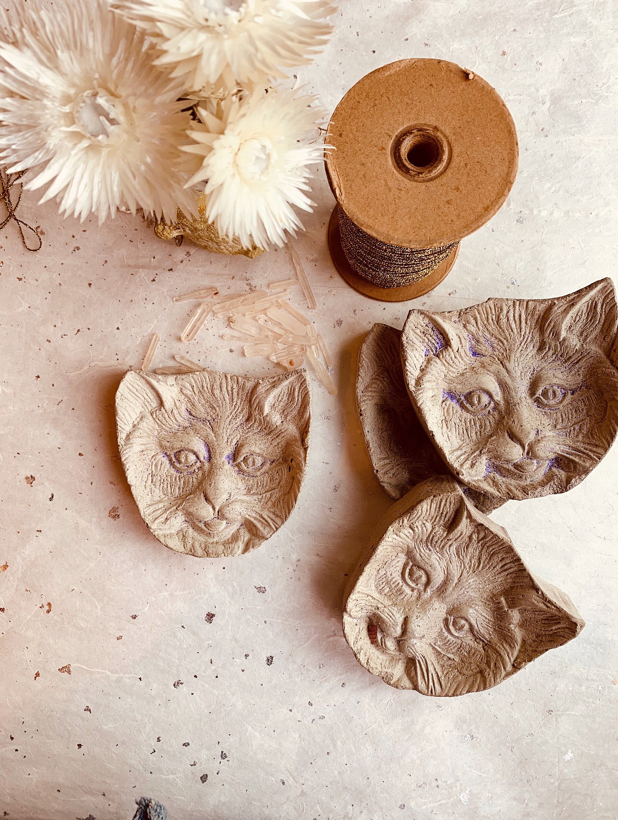 Concrete Cat Trinket Dish (Made to Order) - PARCEL