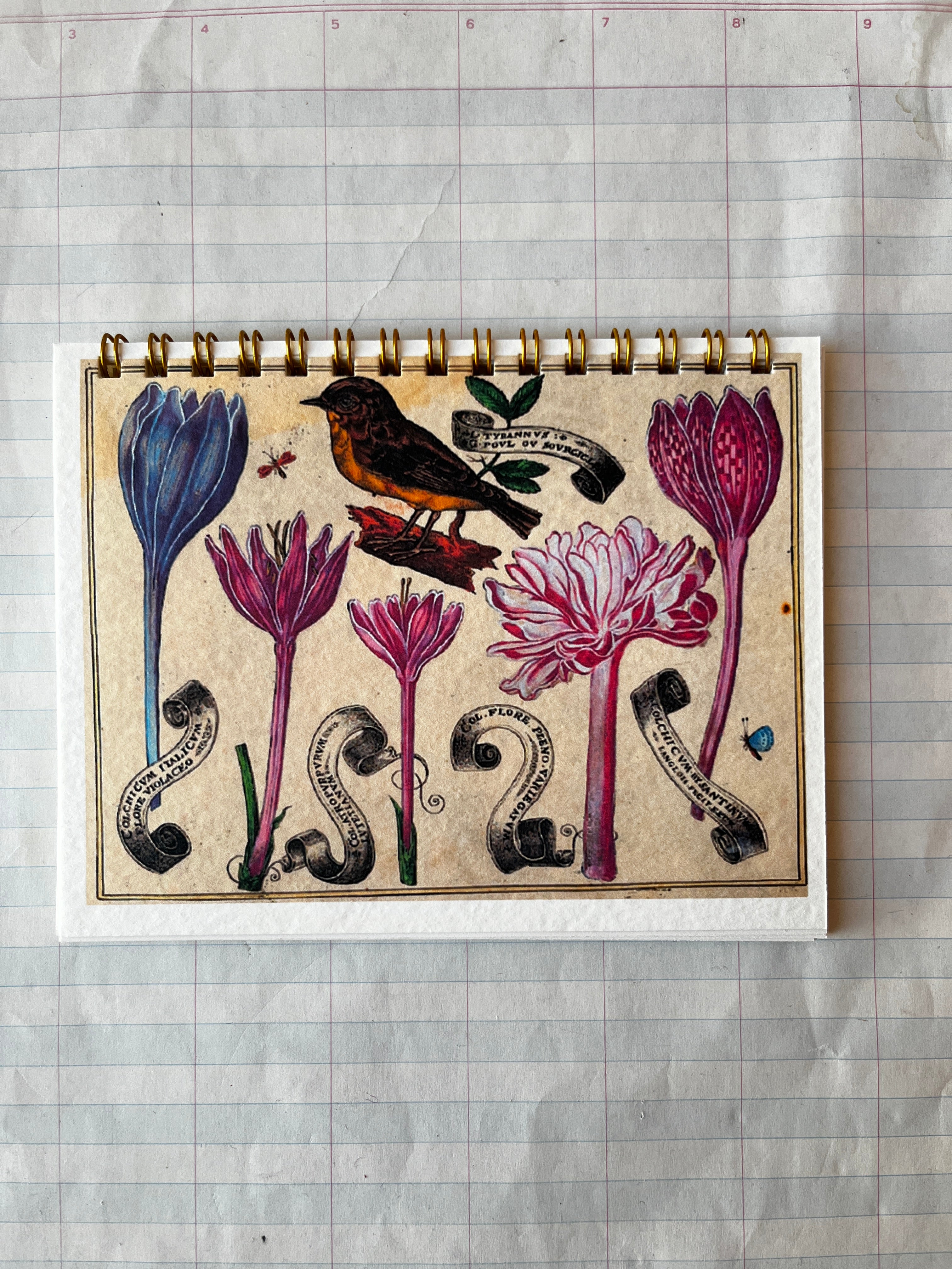 Bird and Flowers Notebook