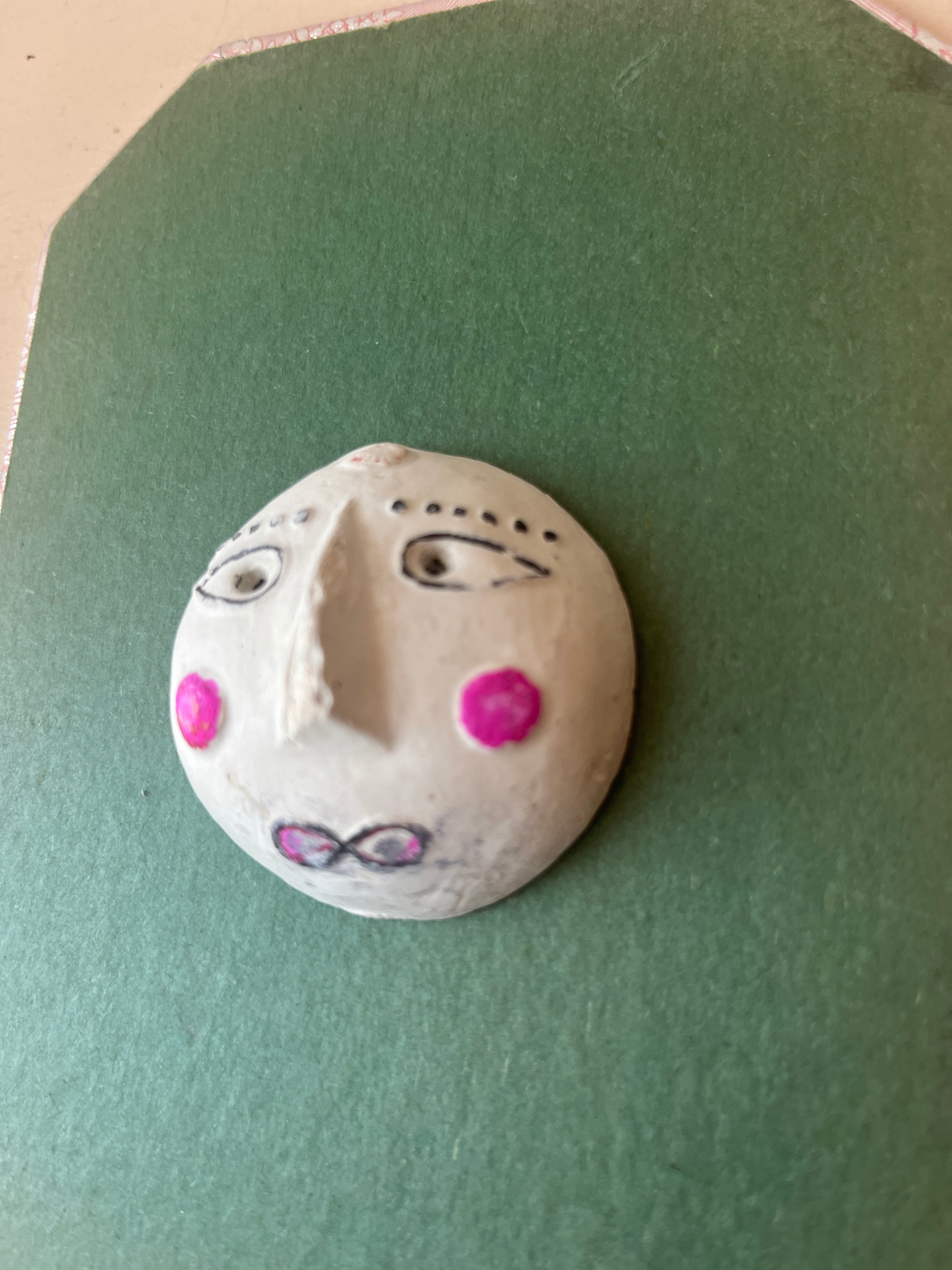 Puppet Face Plaster Wall Hanging
