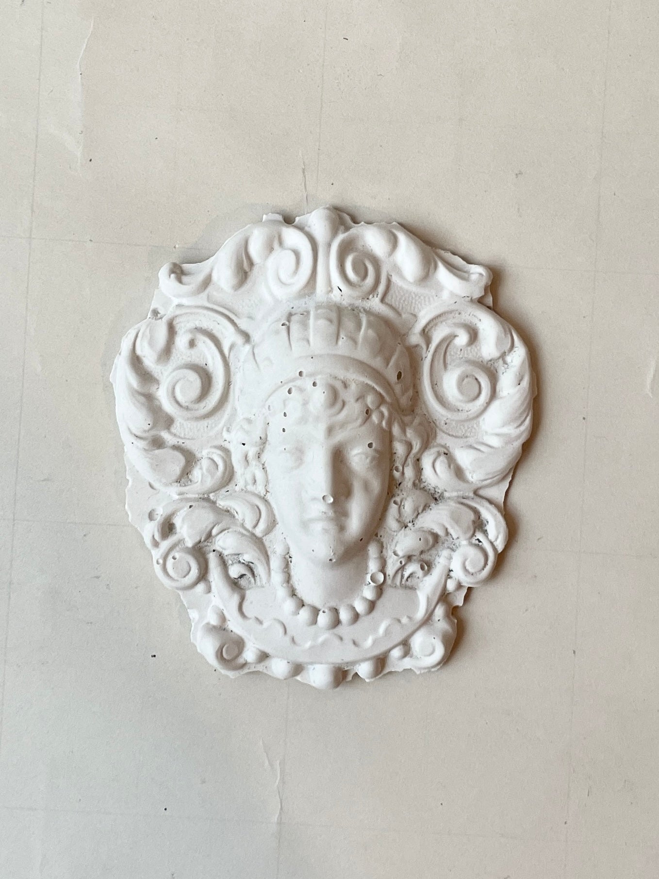 Plaster Ornate Cameo Wall Hanging