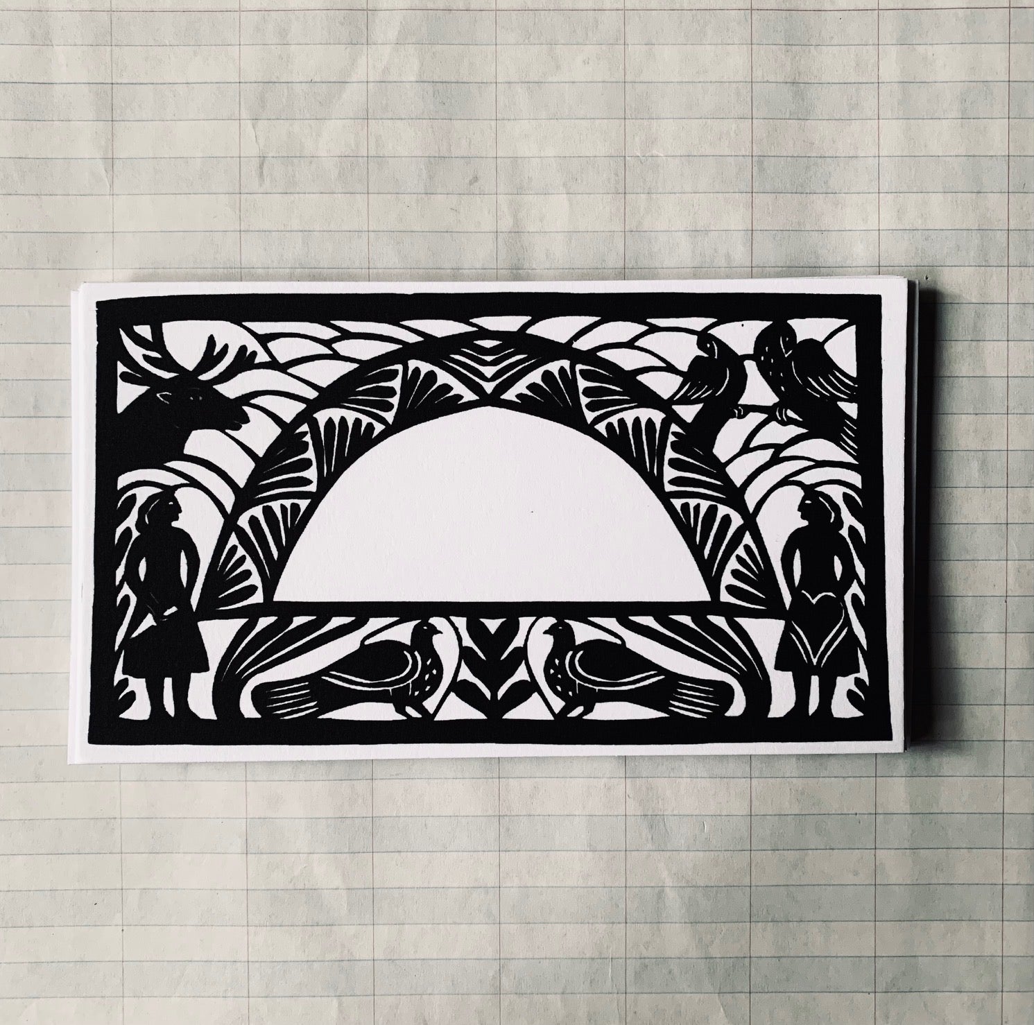 Papercut Scene Little Flat Notecards