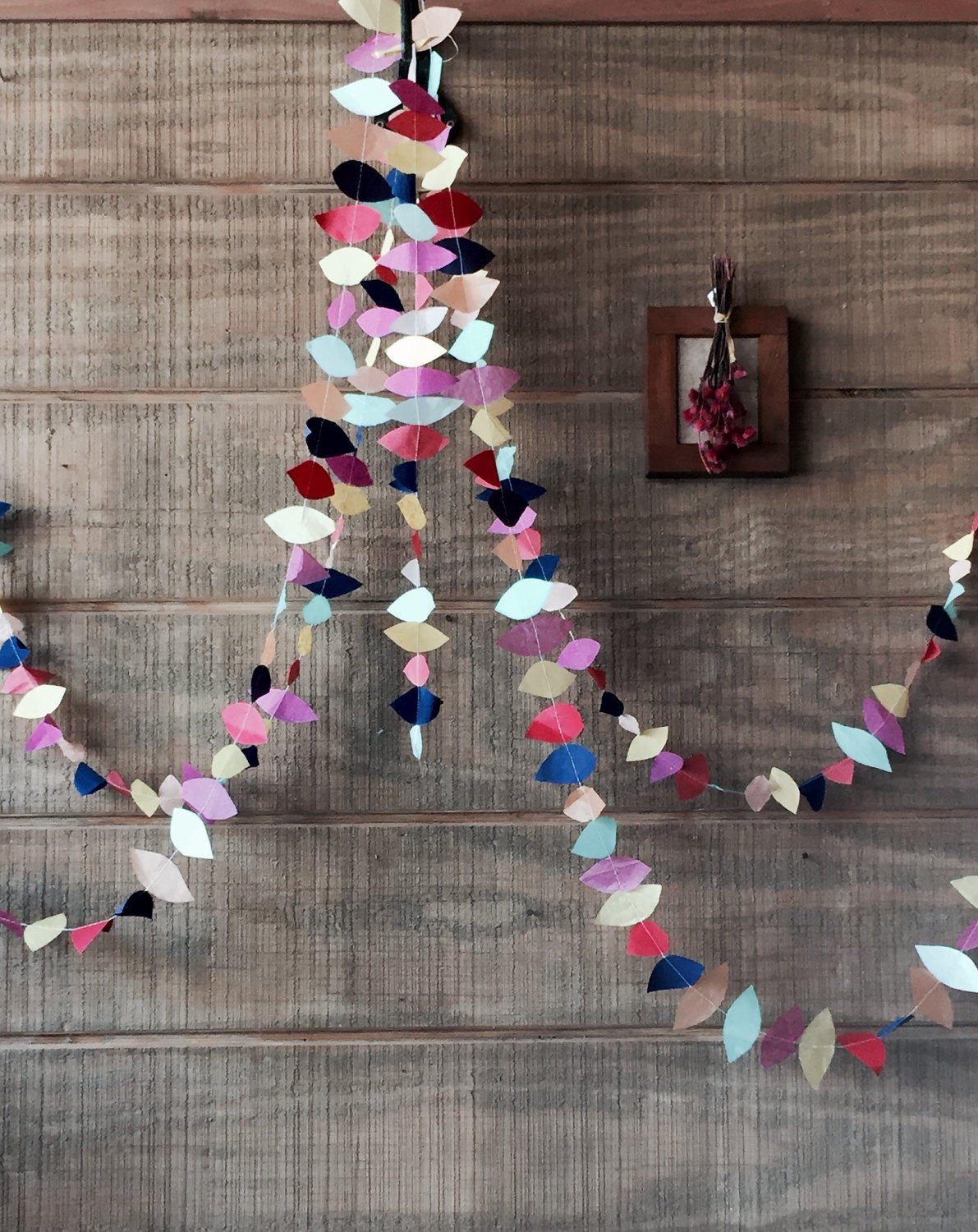 Folk Stitched Paper Garland (Ready to Ship) - PARCEL