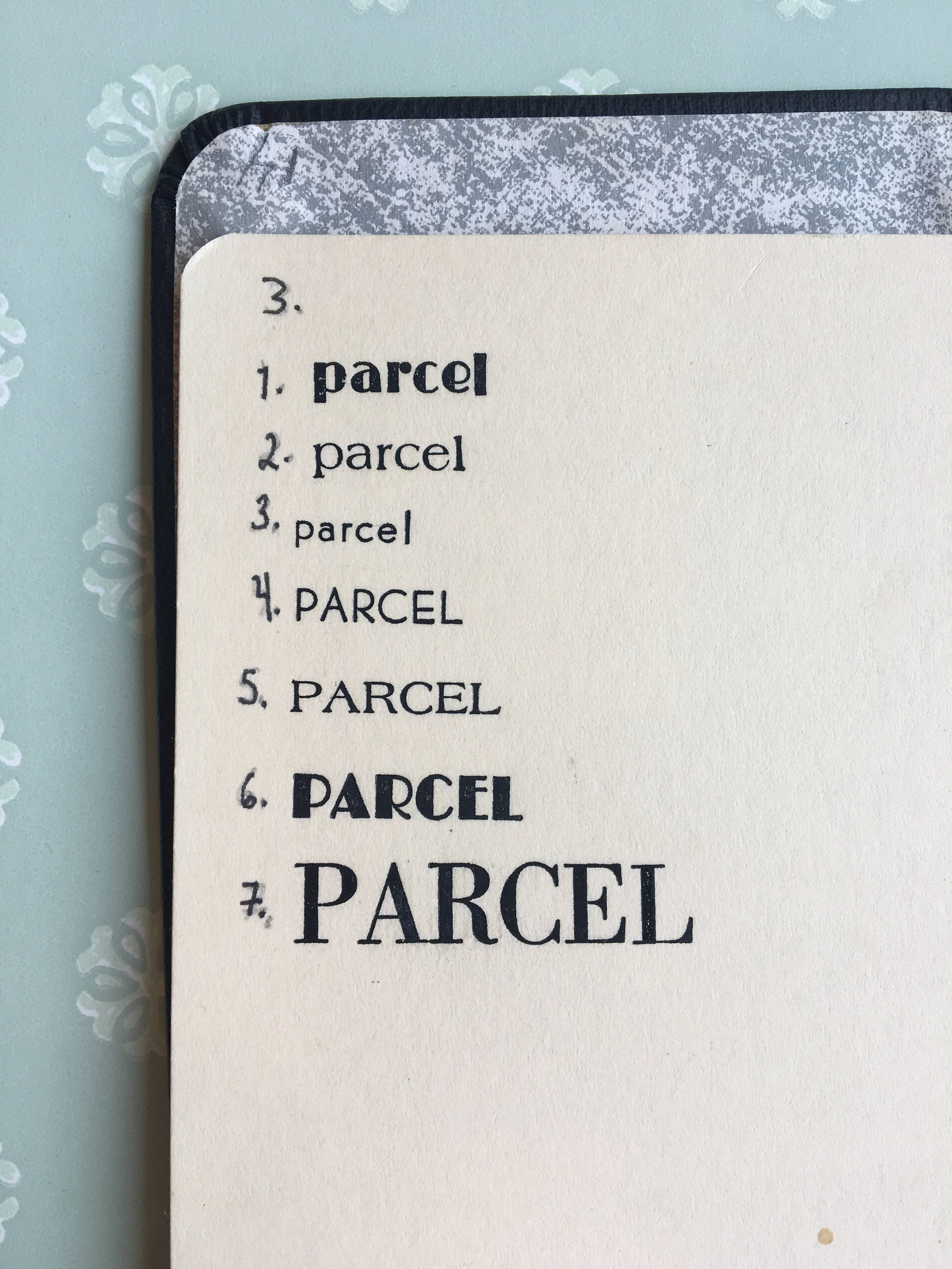 MADE TO ORDER: Parcel Custom Foil-press Stationery, Print Font Options, Bespoke Stationery - PARCEL
