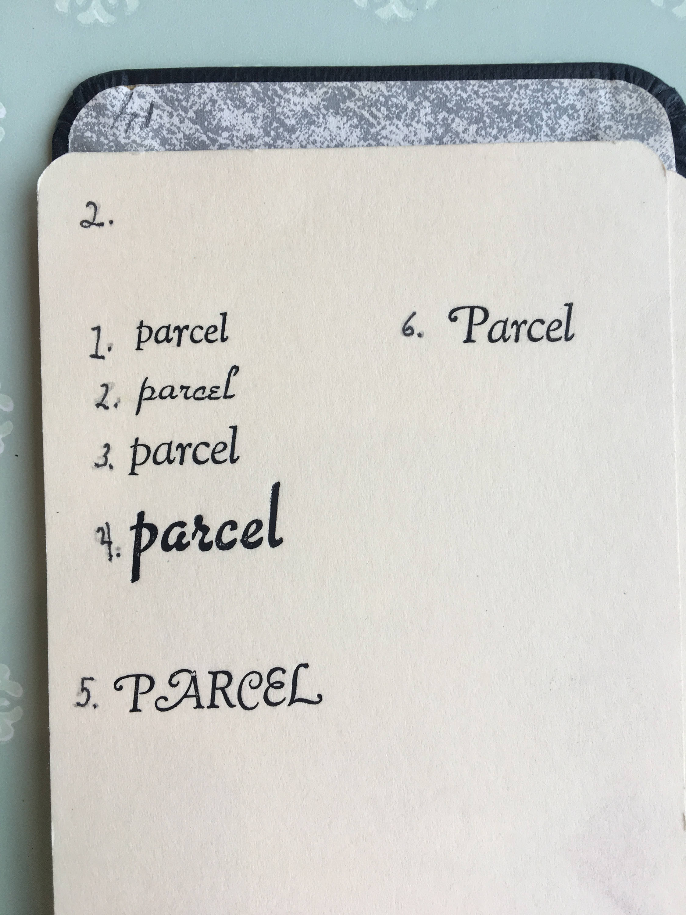 MADE TO ORDER; Parcel Custom (Cursive) Stationery; Cursive font options, Bespoke Notes - PARCEL
